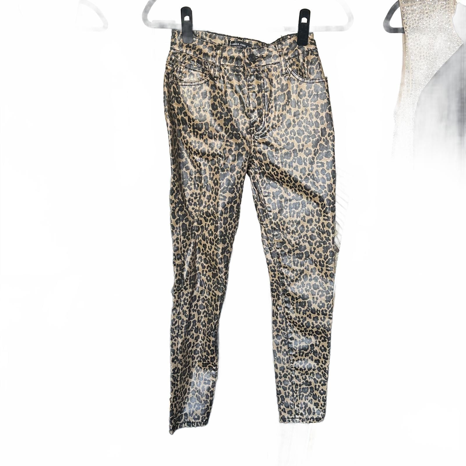Designer Trendy Leopard Print Skinny Jeans Size 28" / US 6 / IT 42 - 1 Preview