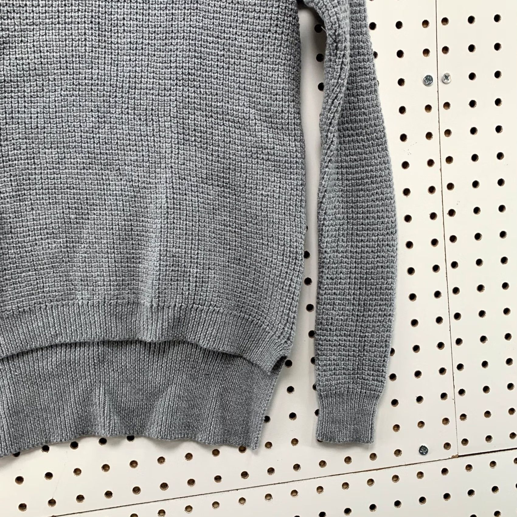 Vintage Wilfred Free Sweater Womens 2XS Gray Waffle Knit Merino Wool Size XXS / US 00 / IT 34 - 6 Thumbnail