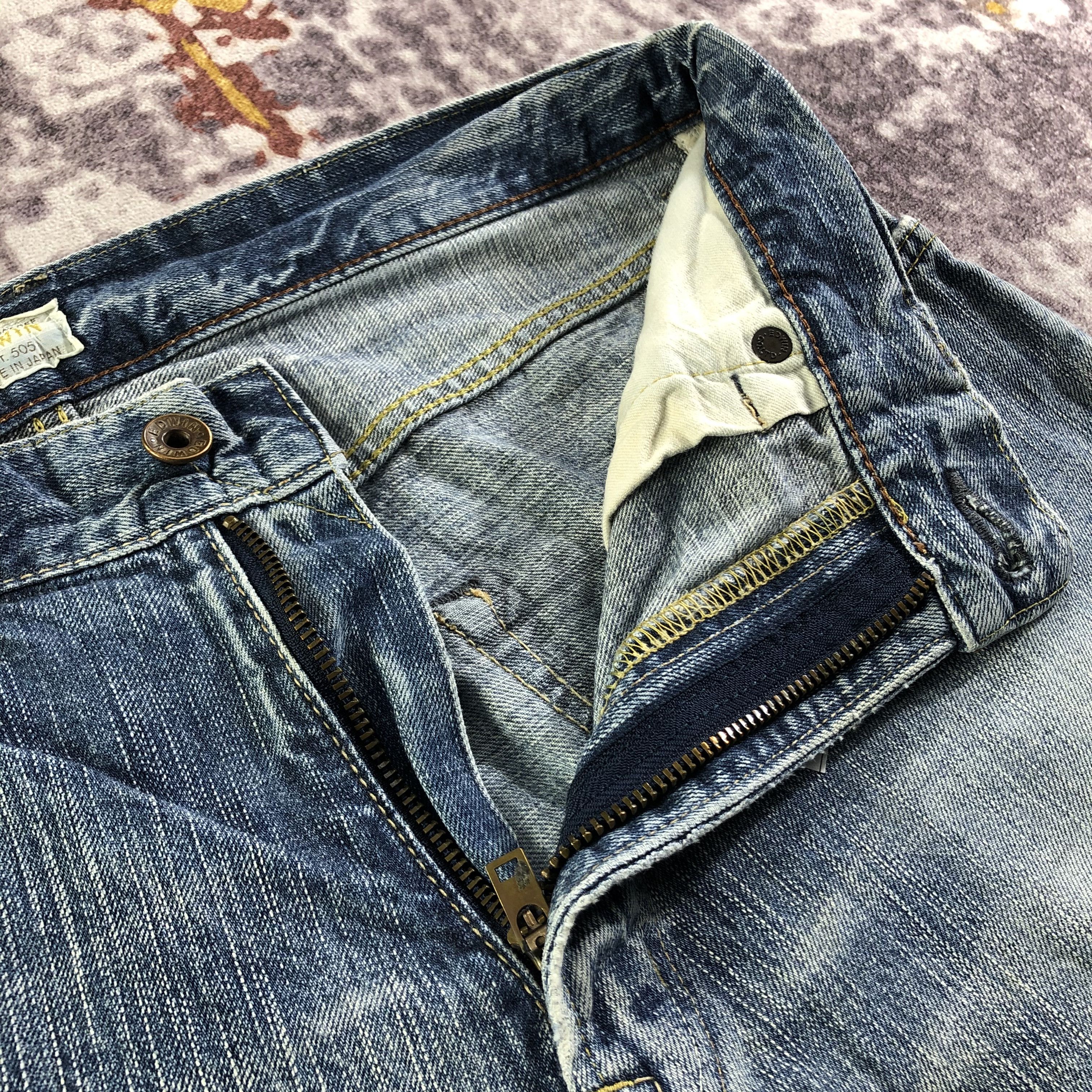 Edwin Vintage Blue Wash Edwin 505 Selvedge Jeans-JM3677 Size US 34 / EU 50 - 8 Thumbnail