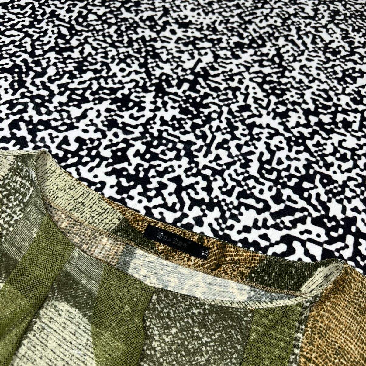 Japanese Brand Vintage Y2K Japanese Mesh Retro Patchwork Style Tank Top Tee Size XL / US 12-14 / IT 48-50 - 12 Thumbnail