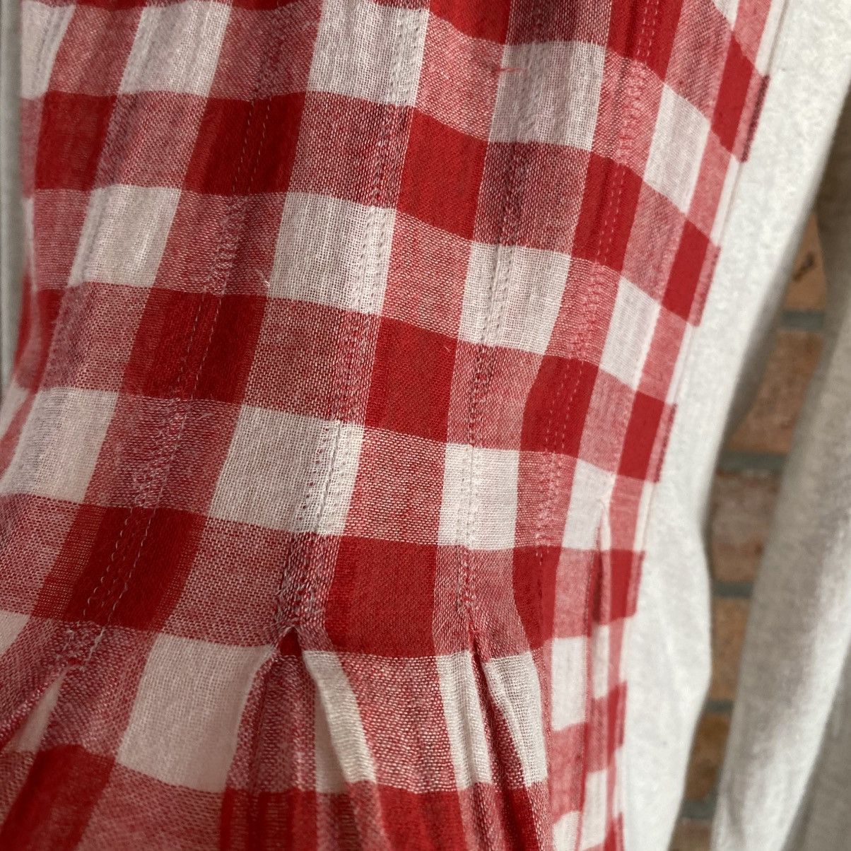 45rpm Red Gingham Panel Long-Sleeve Dress Size XS / US 0-2 / IT 36-38 - 15 Thumbnail
