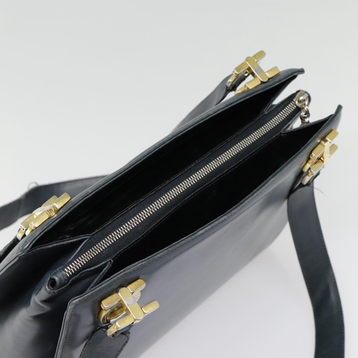 Salvatore Ferragamo Salvatore Ferragamo Gancini Tote Bag Leather Black Gold Size ONE SIZE - 6 Thumbnail