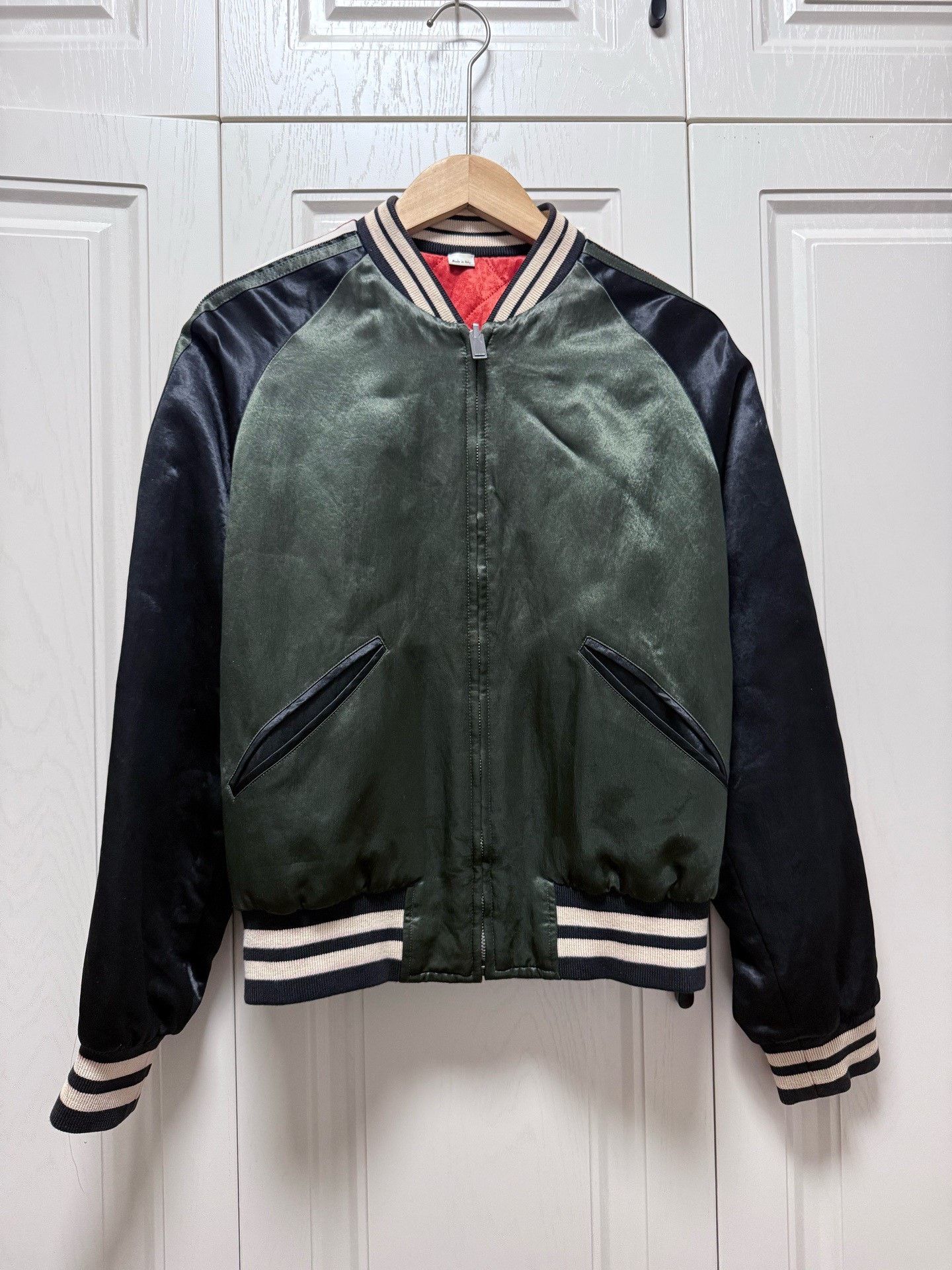 Gucci Gucci Reversible Satin Baseball Jacket Size US S / EU 44-46 / 1 - 1 Thumbnail