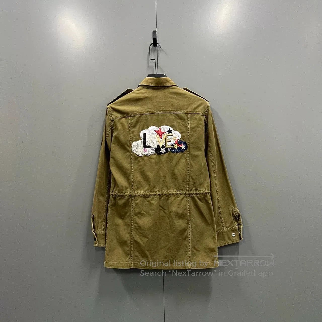 Saint Laurent Paris saint laurent olive green embroidered logo jacket. Size US XXS / EU 40 - 3 Thumbnail