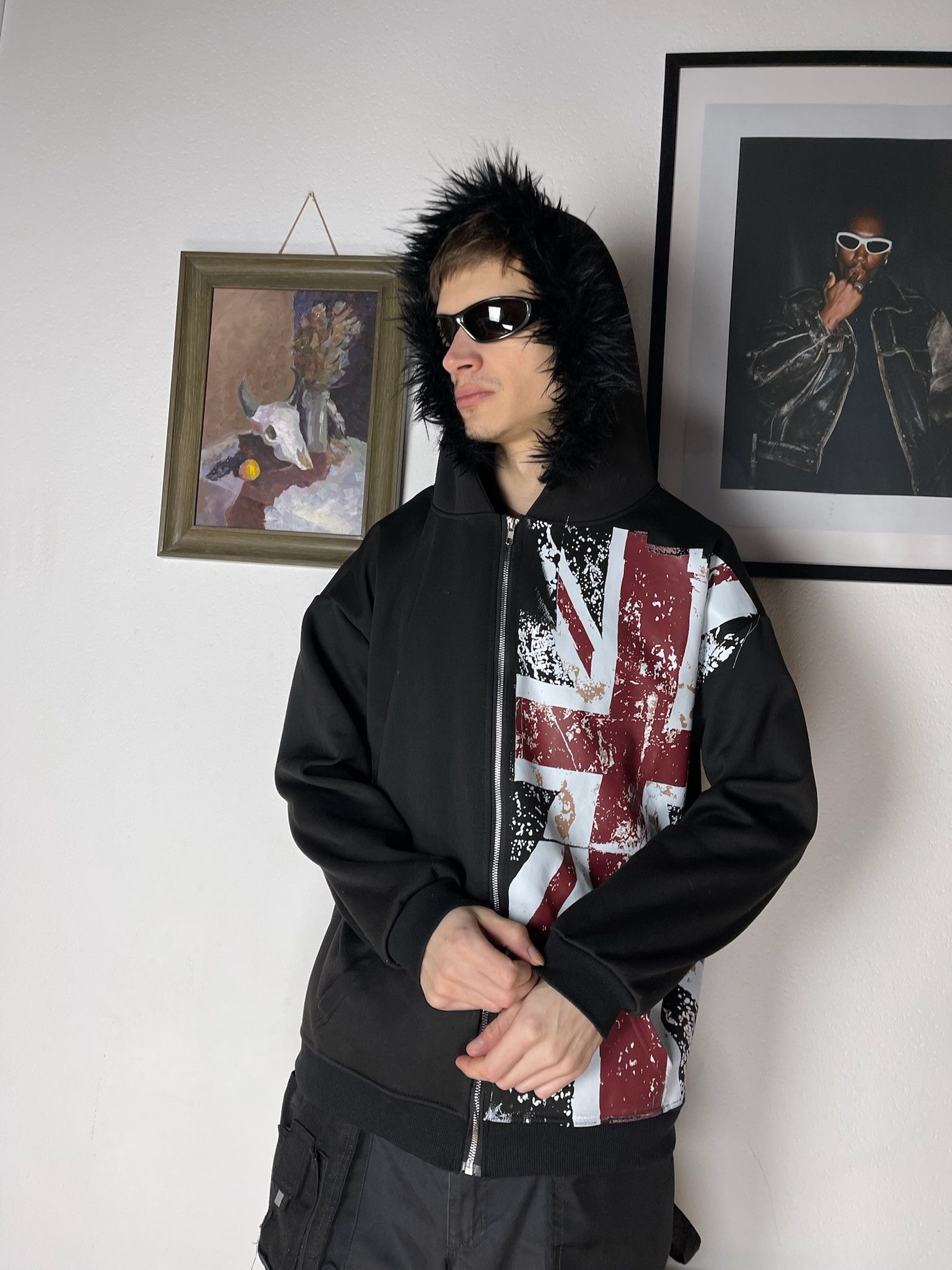 14th Addiction Fur Hoodie LGB Style British flag Size US L / EU 52-54 / 3 - 3 Thumbnail