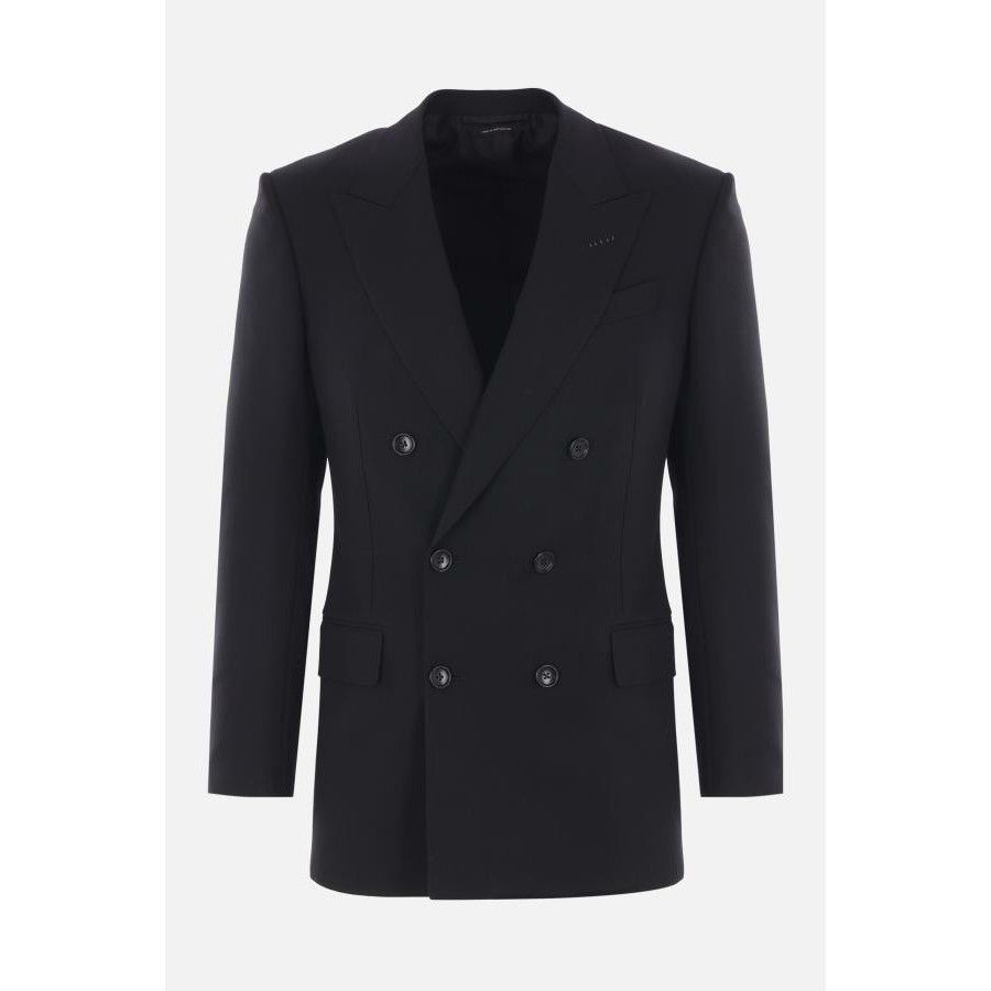 Tom Ford TOM FORD Wool Black Double Breasted Jacket New & Authentic ( Size US M / EU 48-50 / 2 - 1 Thumbnail