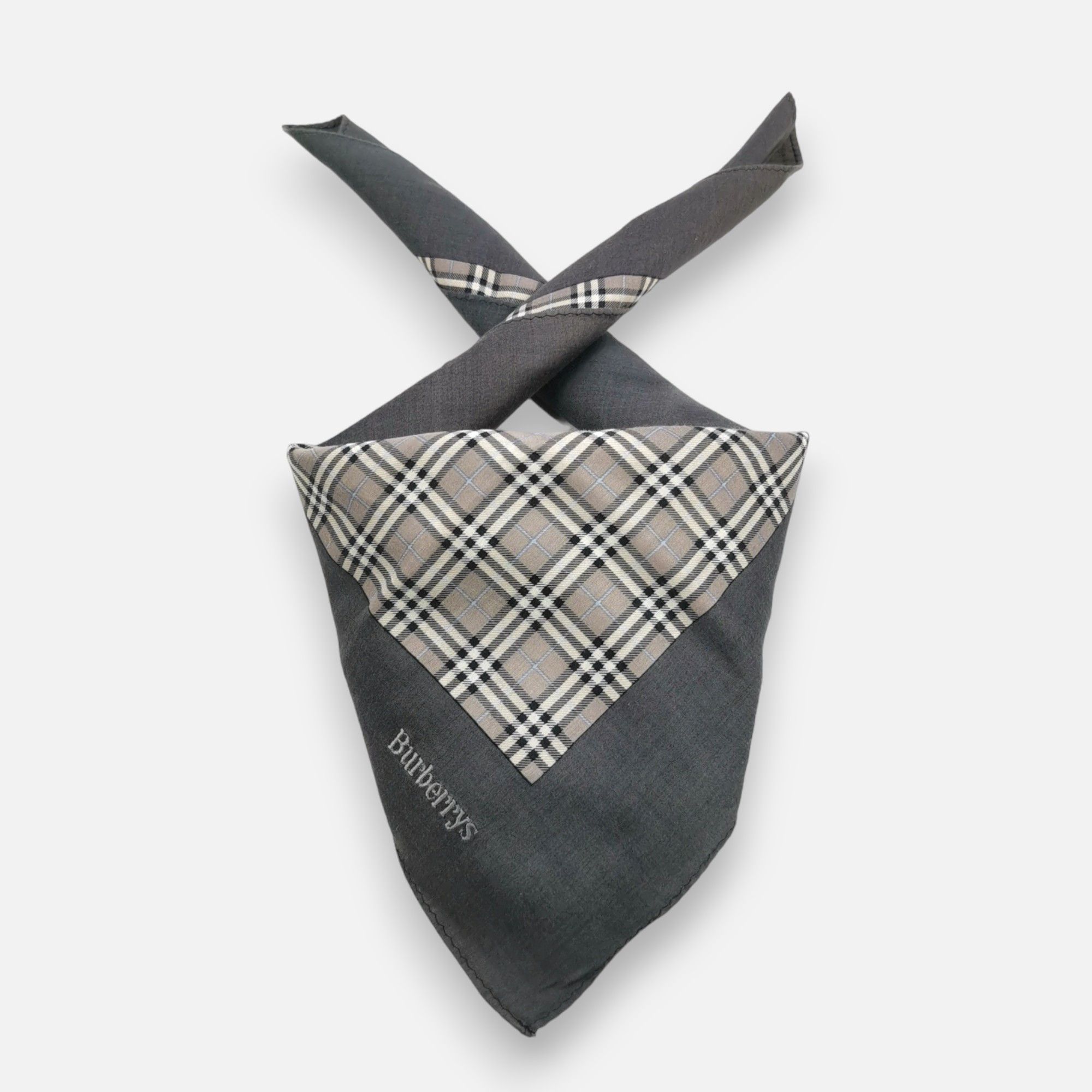Vintage Burberry Handkerchief Pocket Square Bandana