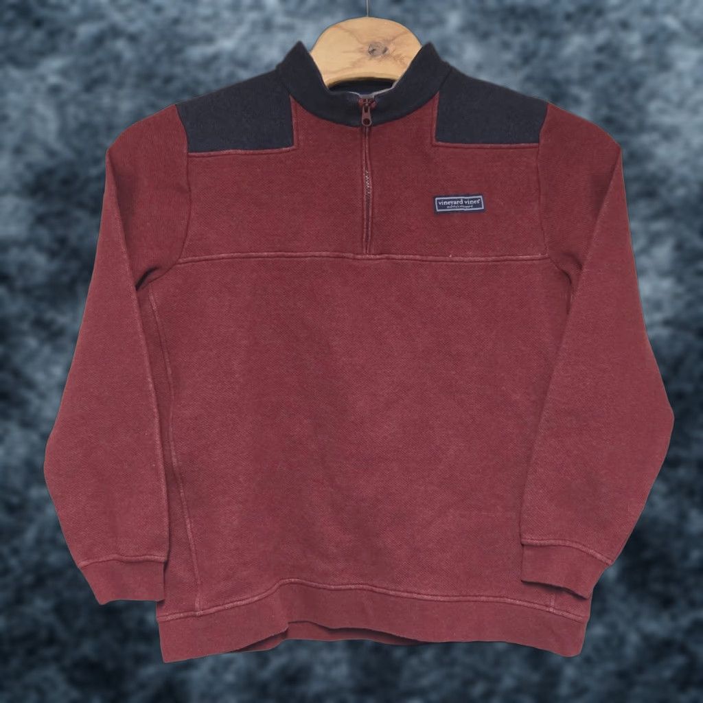 Vineyard Vines Vineyard Vines The Shep Shirt 1/4 Zip Pullover Burgundy Men's Large Shirt Size US L / EU 52-54 / 3 - 1 Thumbnail