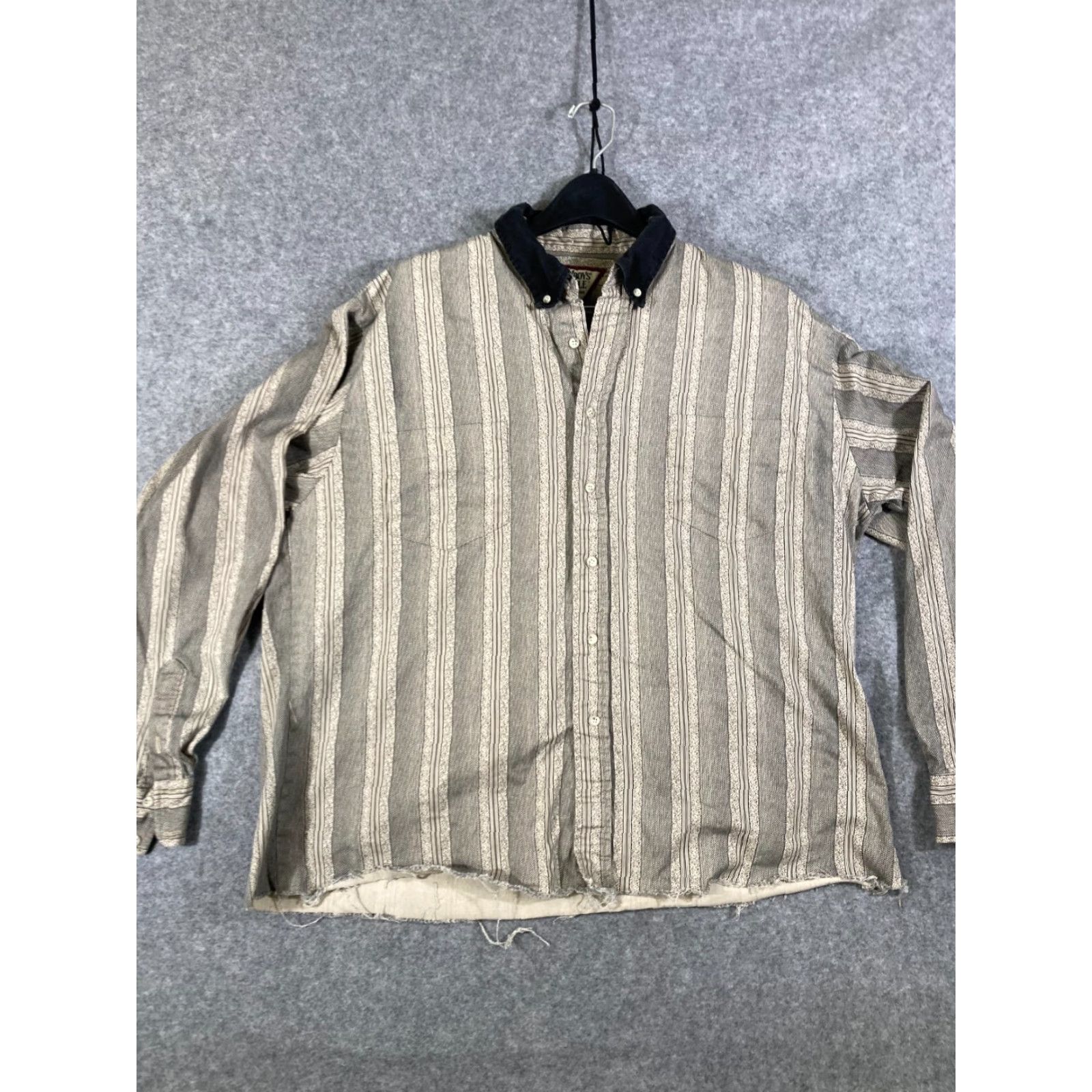Vintage VINTAGE Cowboy Turtle Western Shirt Men XL Beige Black Striped Button-Up Long Sleeve Size US XL / EU 56 / 4 - 3 Thumbnail