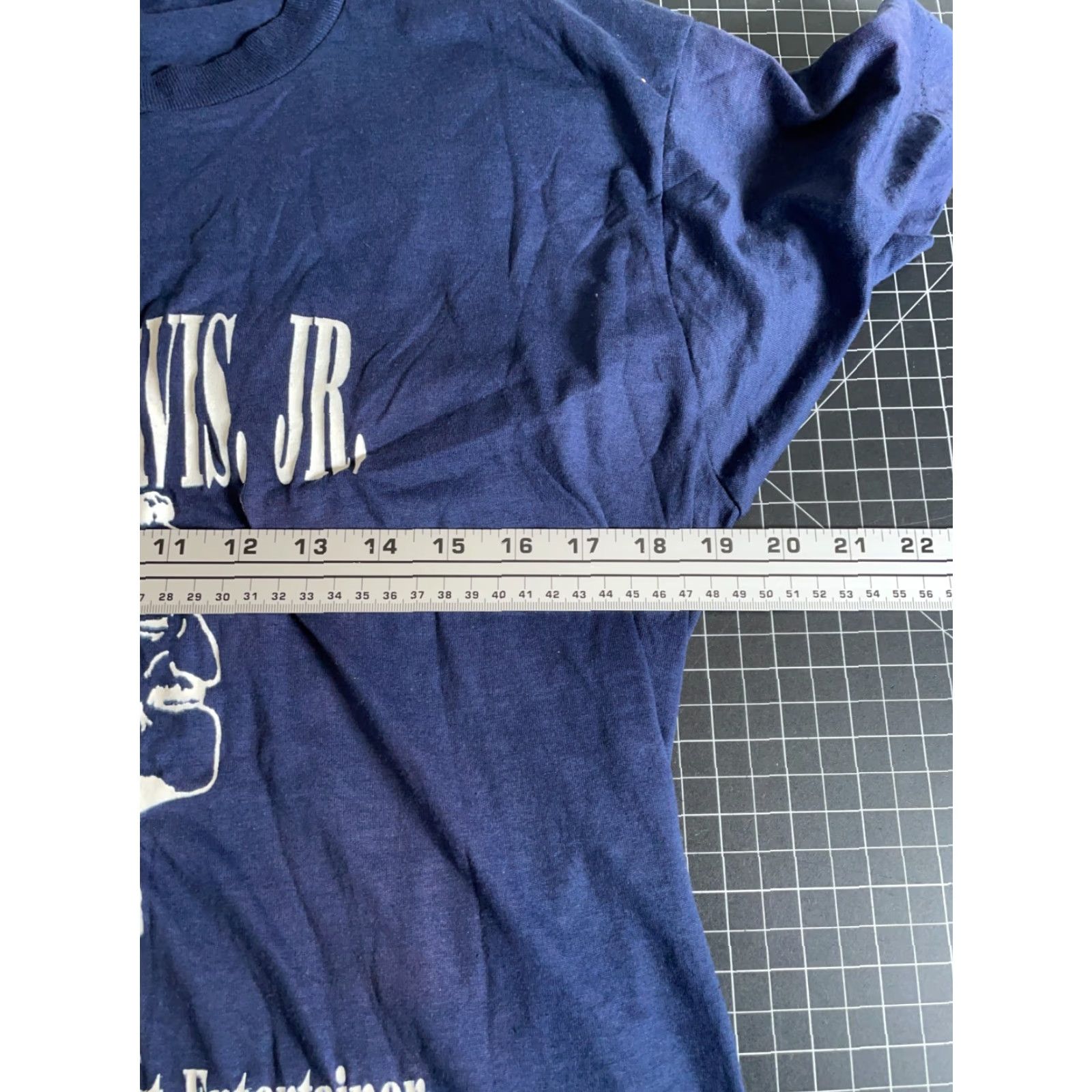 Vintage VINTAGE Screen Stars T-Shirt Adult Small 90s Sammy Davis Jr. Memorial Blue Graphic Print Short Sleeve Crew Neck Jersey 50/50 Cotton/Polyester Mens Size US S / EU 44-46 / 1 - 6 Thumbnail