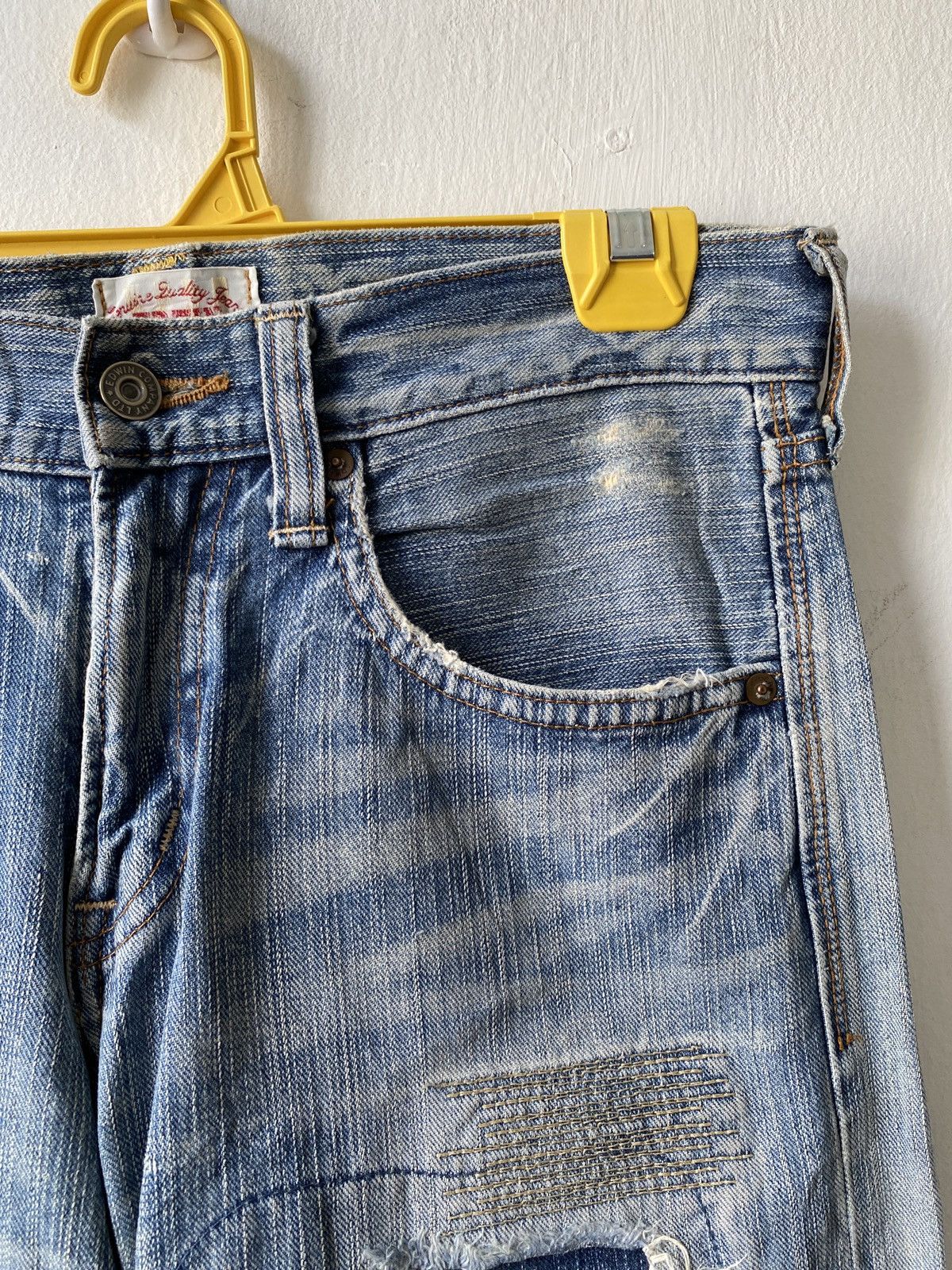 Edwin × Japanese Brand Japanese Brand Edwin Distressed Patchwork Design Denim Size US 30 / EU 46 - 9 Thumbnail