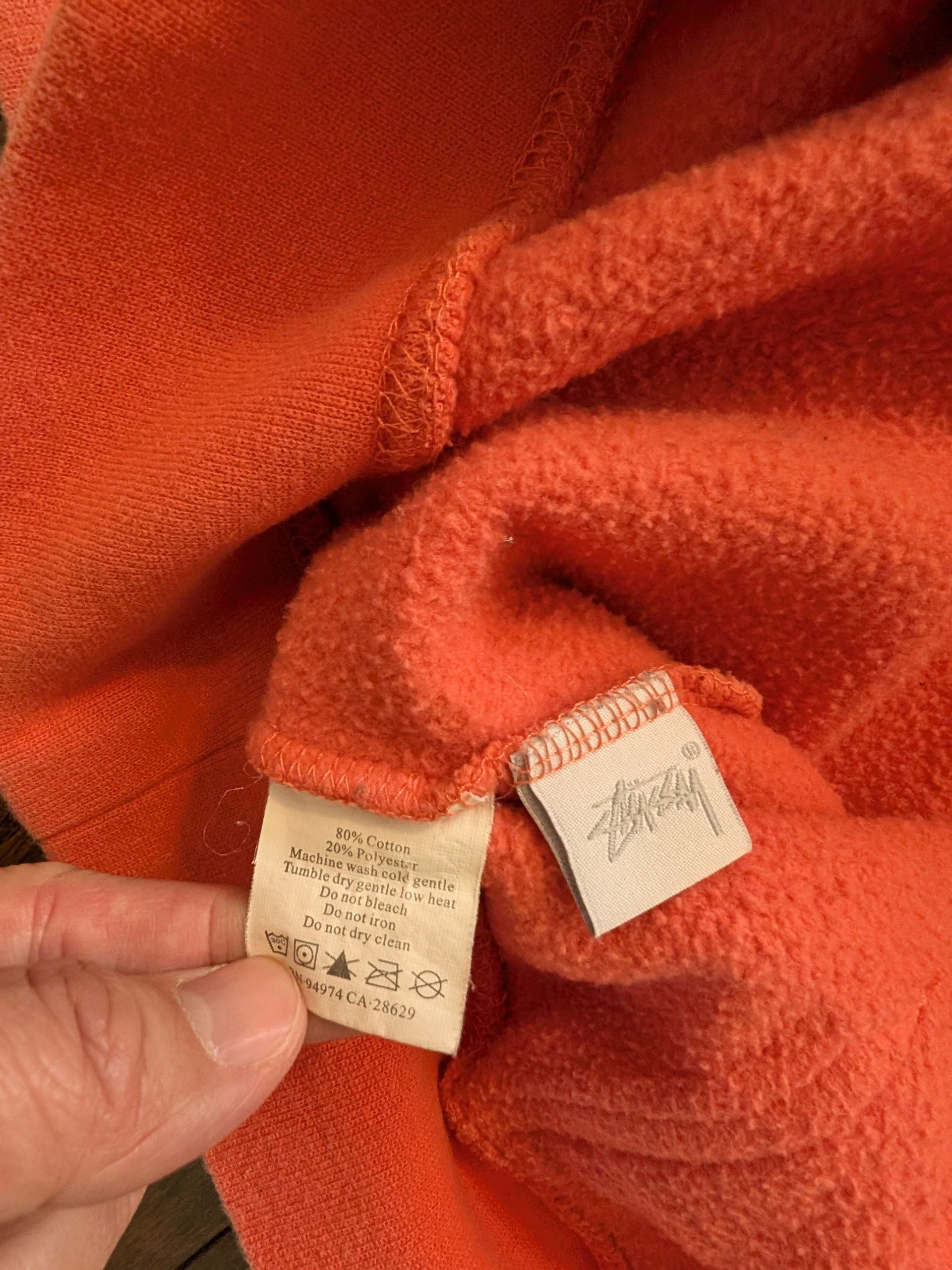 Stussy Stussy Embroidered Spell Out Hoodie Coral Made in USA Size S Size US S / EU 44-46 / 1 - 4 Thumbnail