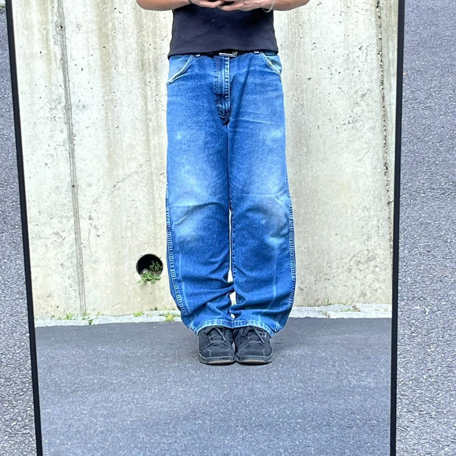 Jnco × Streetwear × Wrangler vintage 2000s baggy wide leg faded 