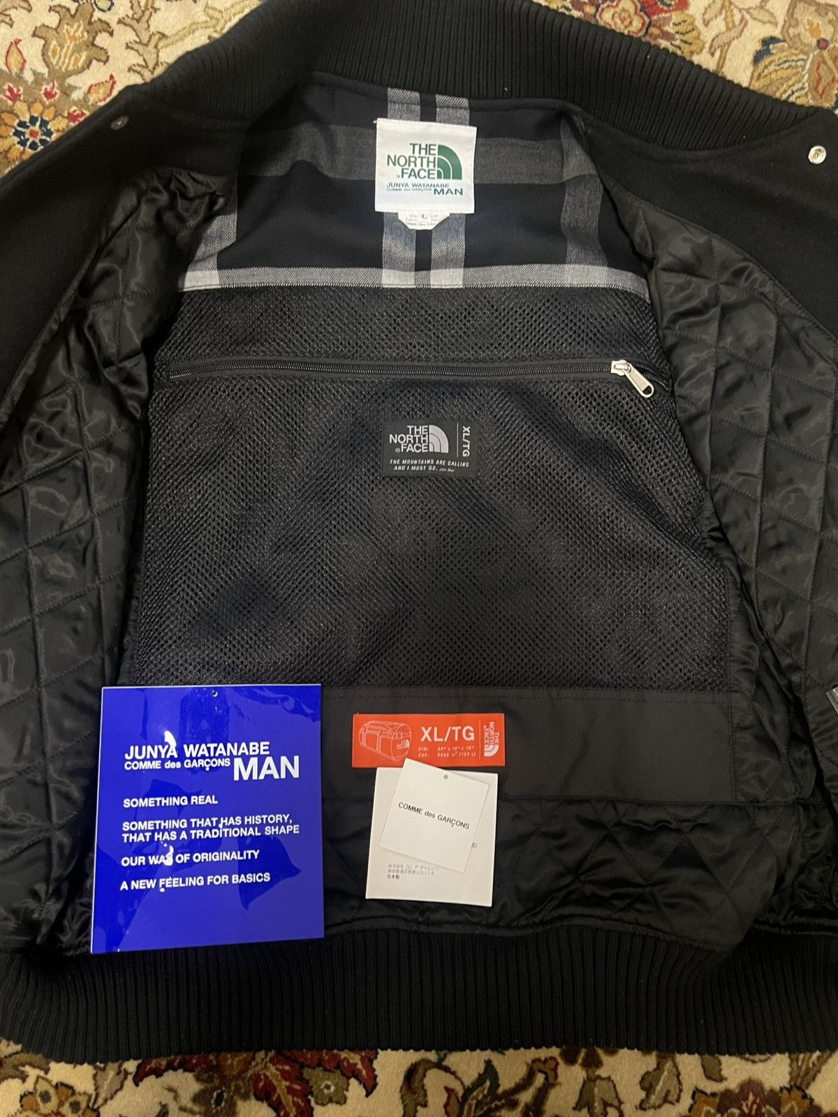 Junya Watanabe × The North Face Junya Watanabe Black The North Face Duffle Bag Bomber Jacket Size US L / EU 52-54 / 3 - 4 Thumbnail