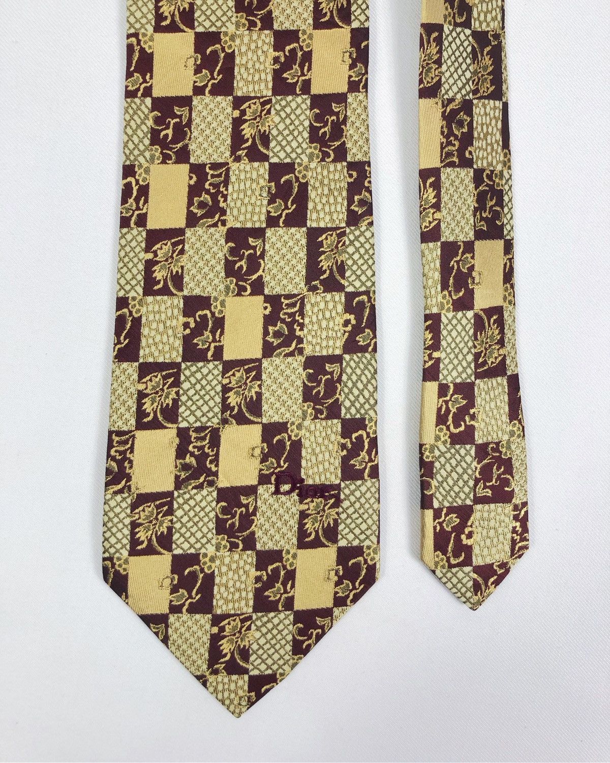 Christian Dior Monsieur Rare Vintage Christian Dior Monsieur Floral Silk Tie Size ONE SIZE - 3 Thumbnail
