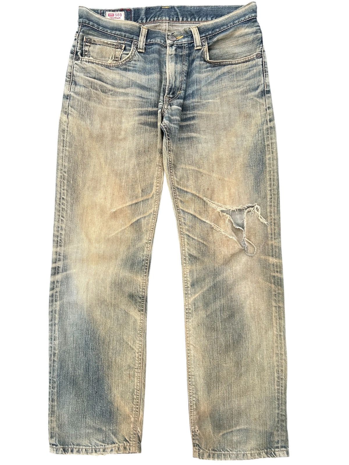Vintage Edwin 503 RUSTY MUD WASH Distressed Denim Jeans 🎌☠️