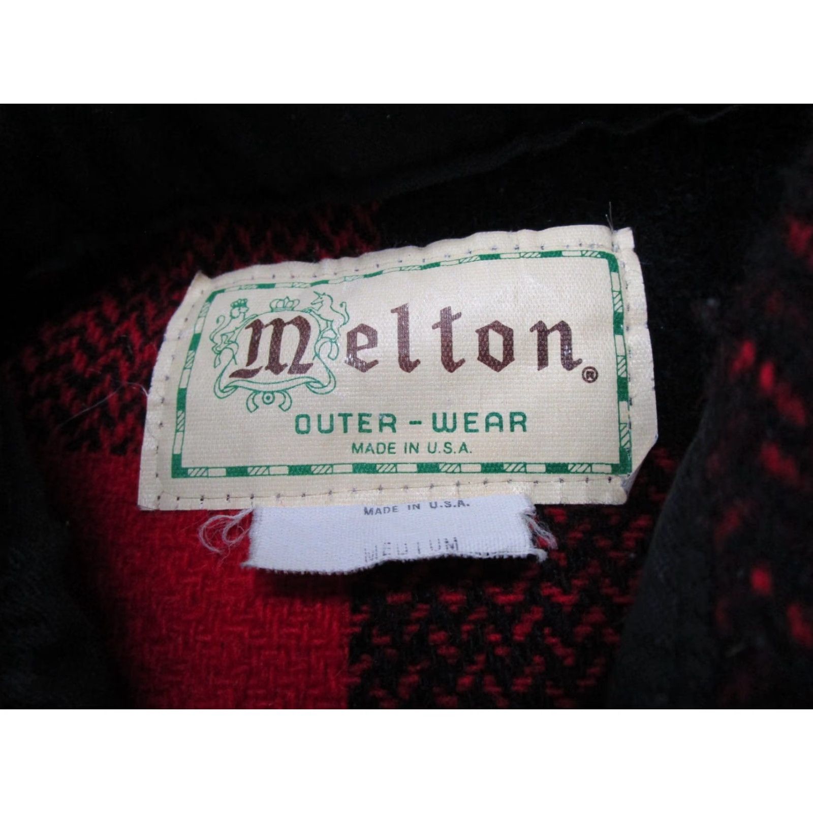 Vintage VINTAGE Melton Flannel Mens M Buffalo Wool Plaid Button Up Camp Shirt USA MADE Size US M / EU 48-50 / 2 - 2 Thumbnail