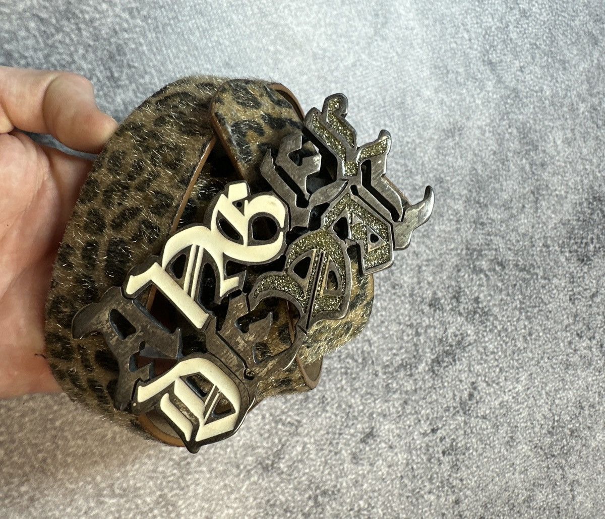 Other Angel Dedal Logo Leopard Belts Streetwear Avant Garde Style Size ONE SIZE - 2 Thumbnail