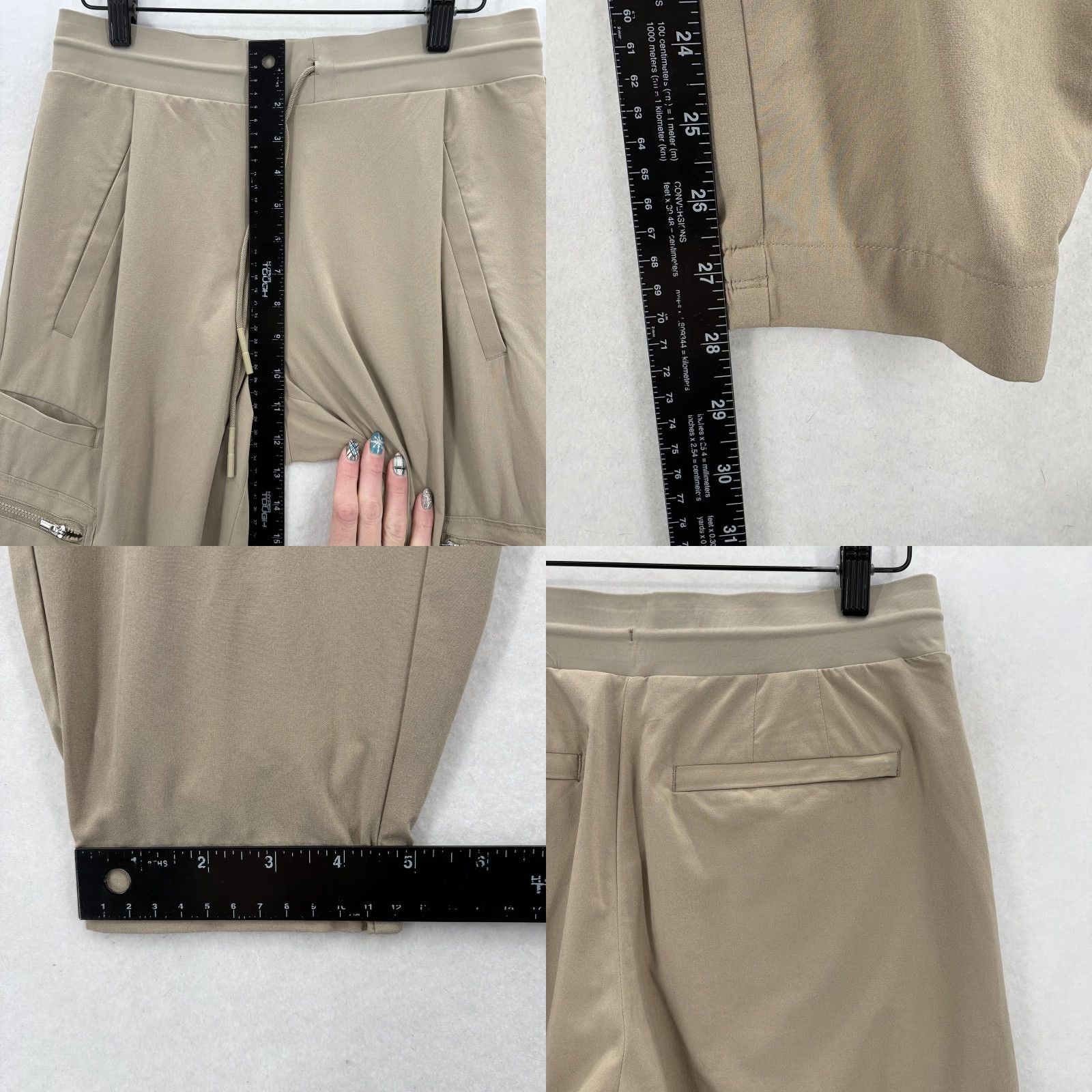 Athleta Athleta Venture Pant Jogger Pants Womens 4 Beige Hiking Pockets Zip Lightweight Stretch Tapered Size 27" / US 4 / IT 40 - 8 Thumbnail
