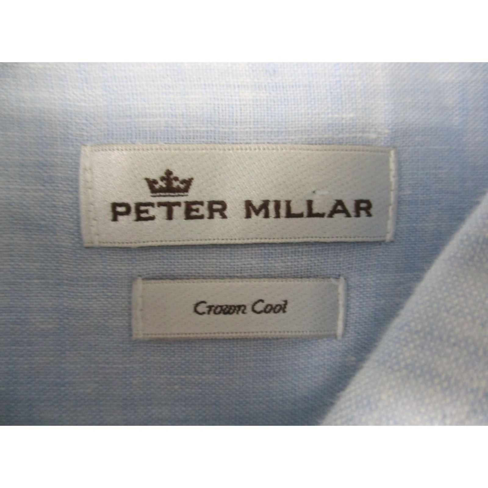 Peter Millar Peter Millar Button-Up Shirt XL Blue Long Sleeve Crown Cool Linen 100% Solid Casual Men’s Shirt XR Size US XL / EU 56 / 4 - 5 Thumbnail