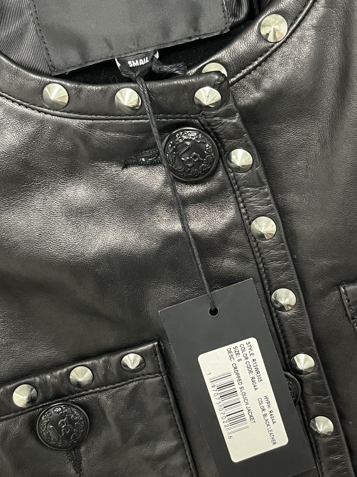 R13 Cropped Slouch Studded jacket. Small Size S / US 4 / IT 40 - 8 Thumbnail
