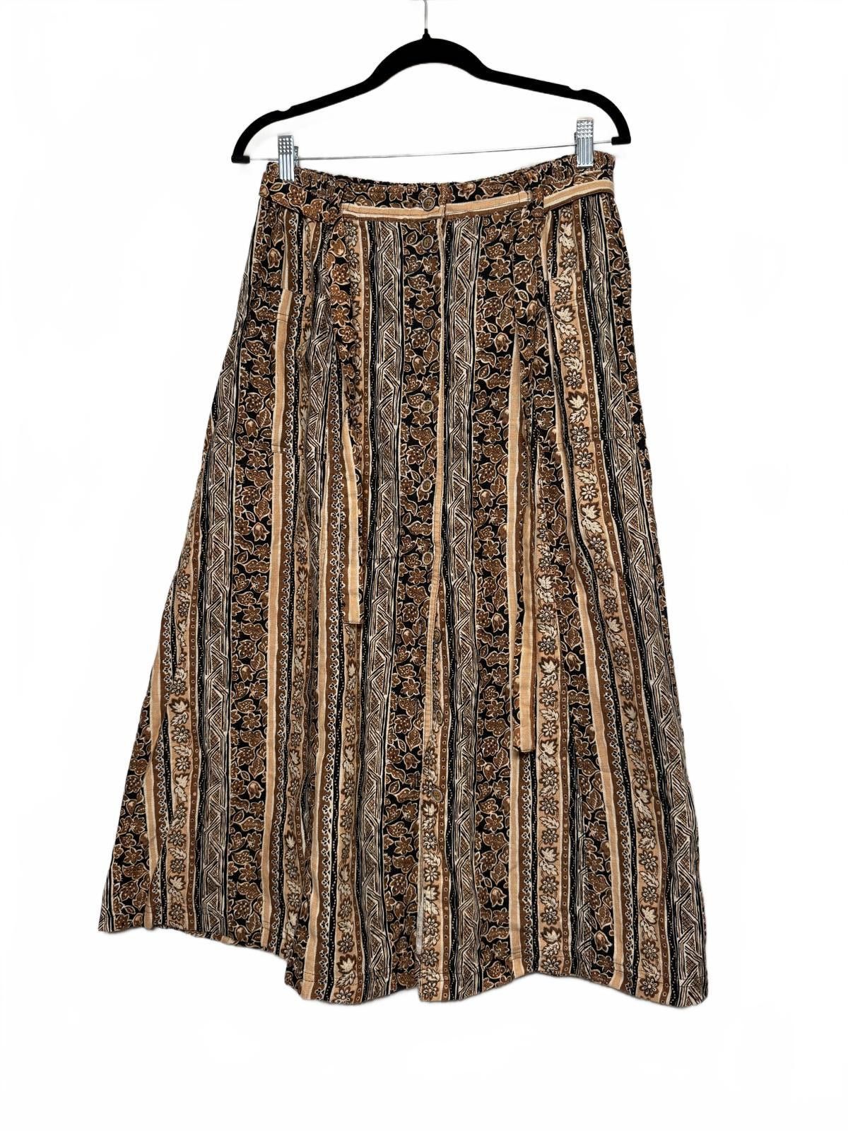 Other Vintage Bohemian Button Front Maxi Skirt with Pockets Size 36" / US 14 / IT 50 - 2 Thumbnail