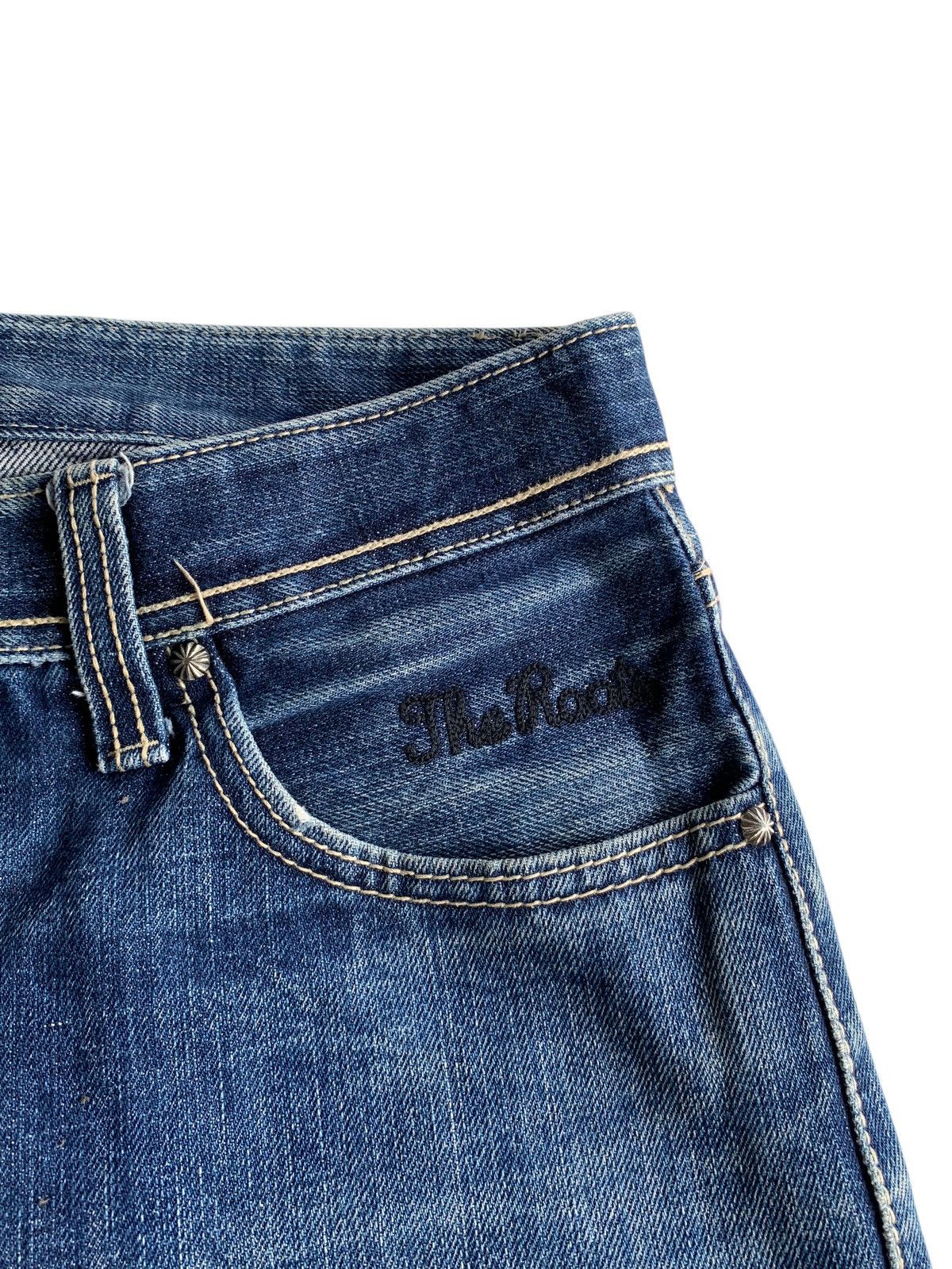 Other RARE BLACK FRAME SELVEDGE BUCKLE BACK FADED DISTRESSED DENIM Size US 32 / EU 48 - 19 Thumbnail