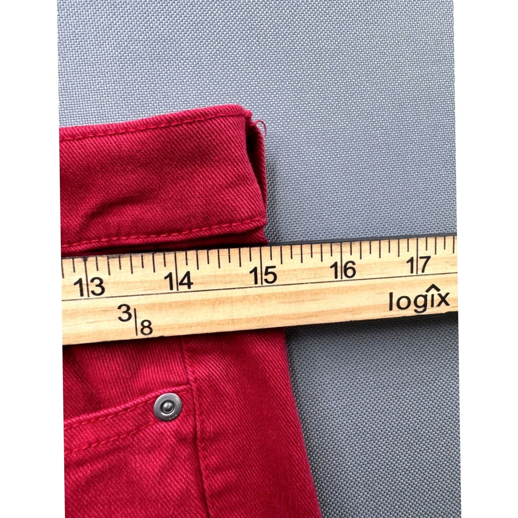 Gap Gap True Skinny Jeans Red Mid Rise Stretch Denim Pants 29 Regular Womens Jeans Modern 5-Pocket Style Zip Button Pocketed Womens Size 29" - 7 Thumbnail