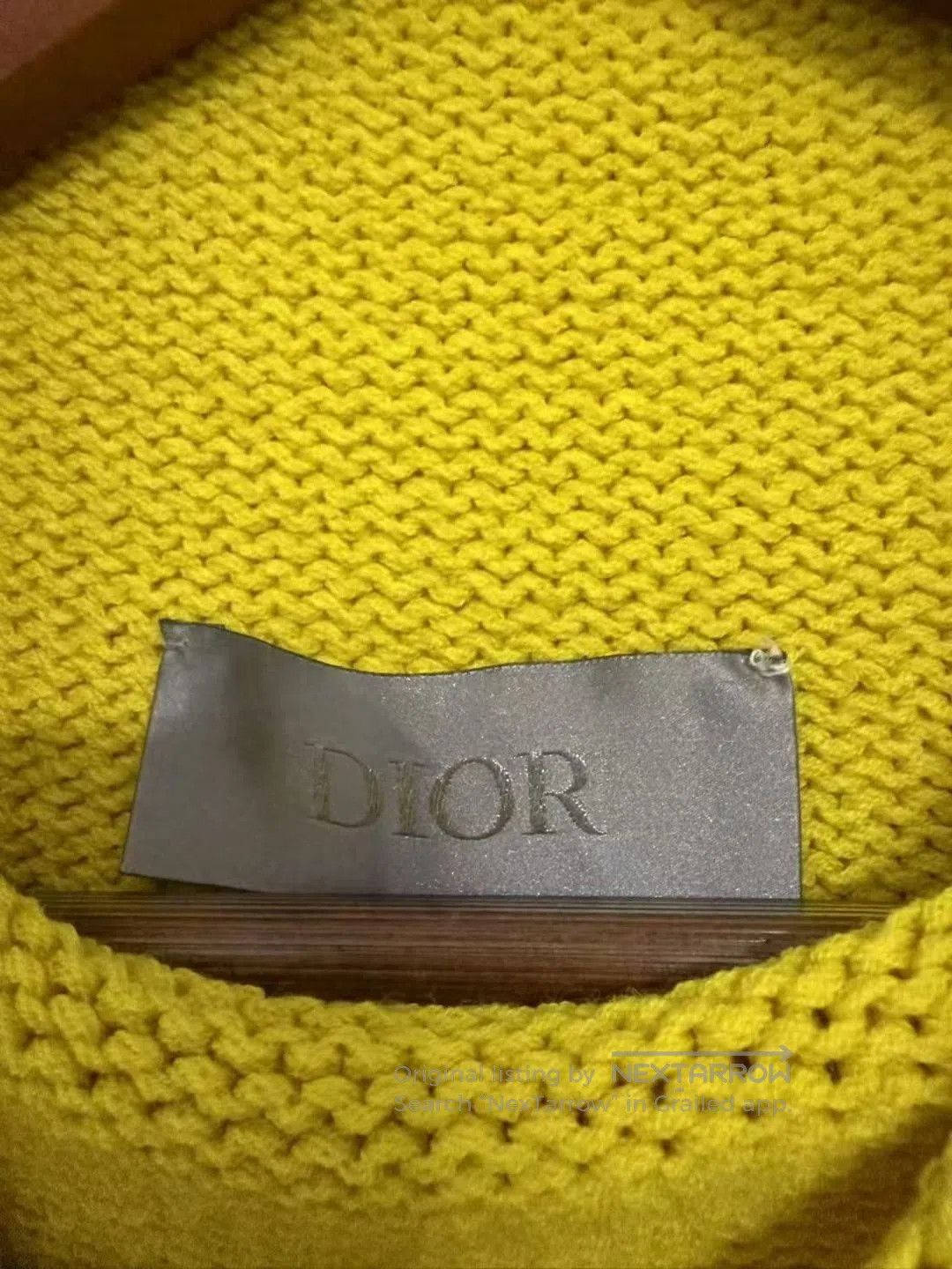 Japanese Brand Dior Yellow Triangle Tassel Knit Short Sleeve. Size S / US 4 / IT 40 - 4 Thumbnail