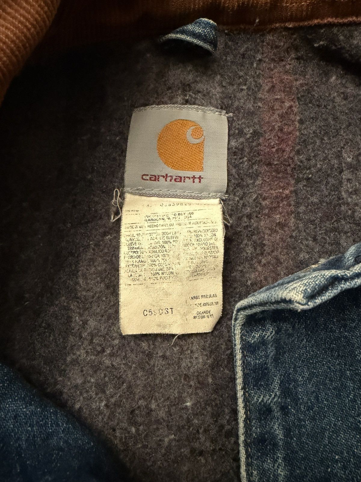 Carhartt Vintage Carhartt C59 DST Denim Jacket Size Large USA Made Size US L / EU 52-54 / 3 - 3 Thumbnail