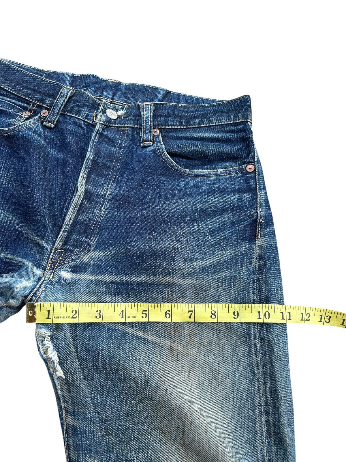 FOB Factory × Japanese Brand × Kapital Vintage Fob Factory Selvedge Distressed Japanese Denim Jeans Size US 30 / EU 46 - 20 Thumbnail