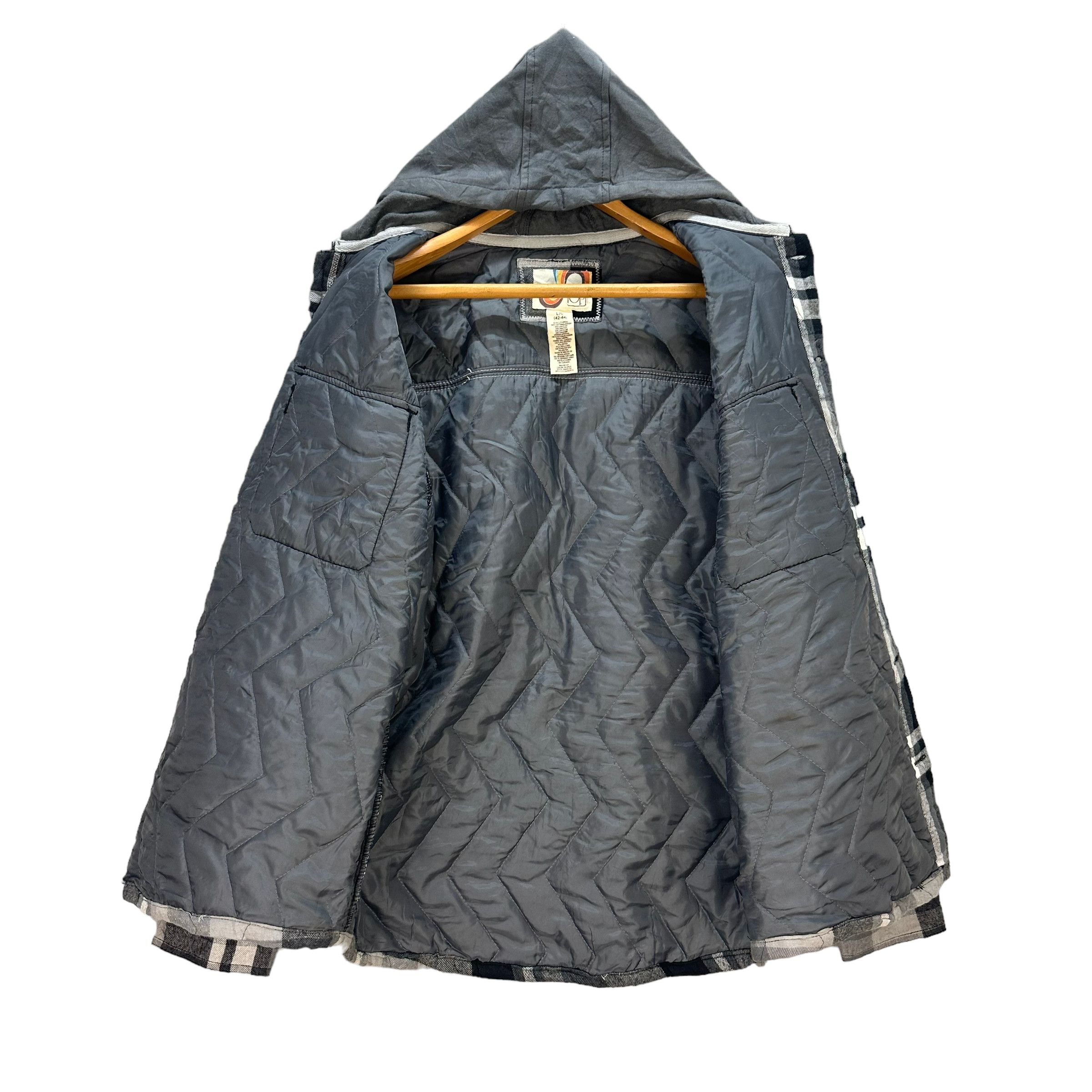 Flannel OCEAN PACIFIC CHECKED TARTAN HOODED JACKET #8819-003 Size US L / EU 52-54 / 3 - 6 Thumbnail