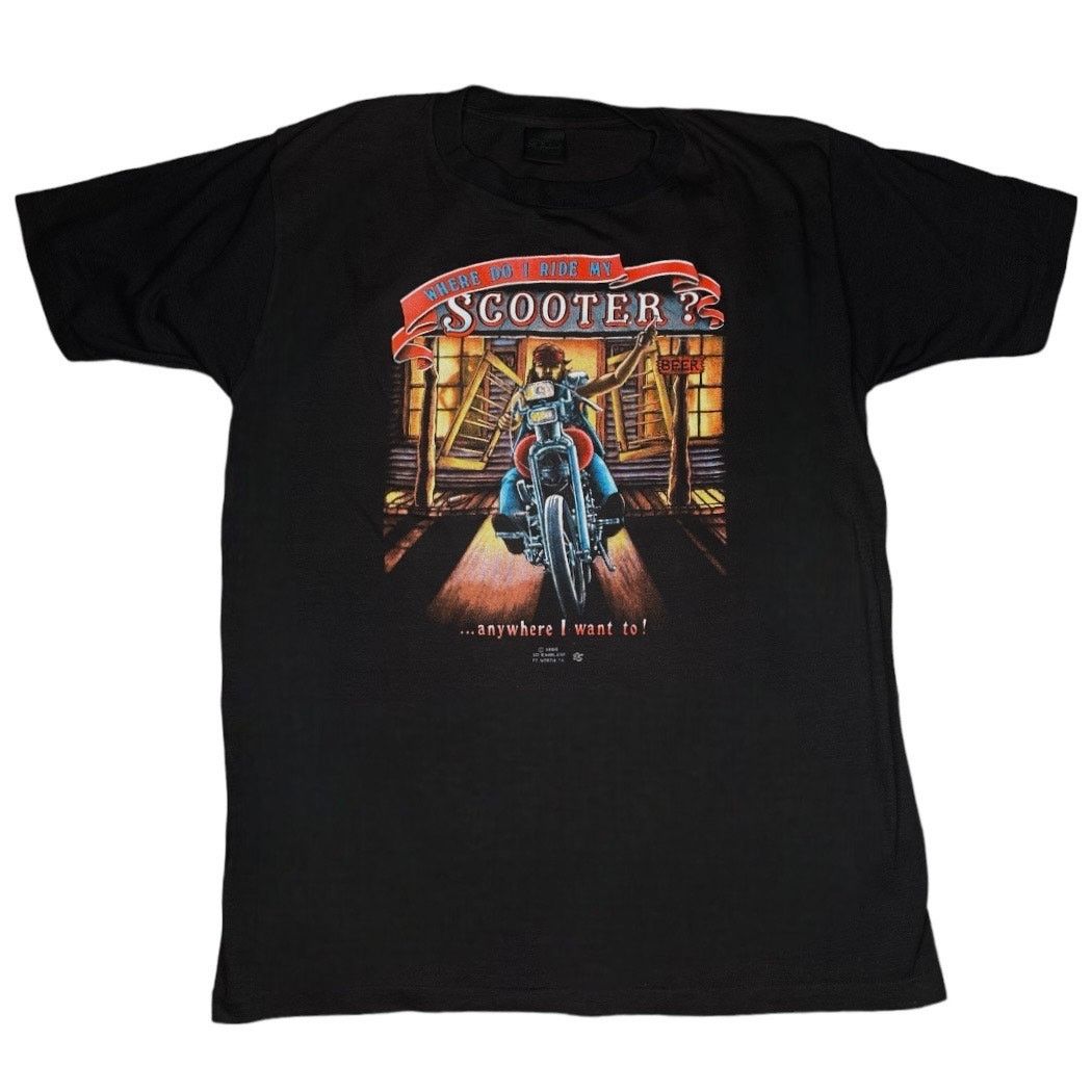 Harley Davidson 1986 Harley Davidson 3D Emblem Rolling Thunder Cycles NY Tee Size US XL / EU 56 / 4 - 1 Thumbnail