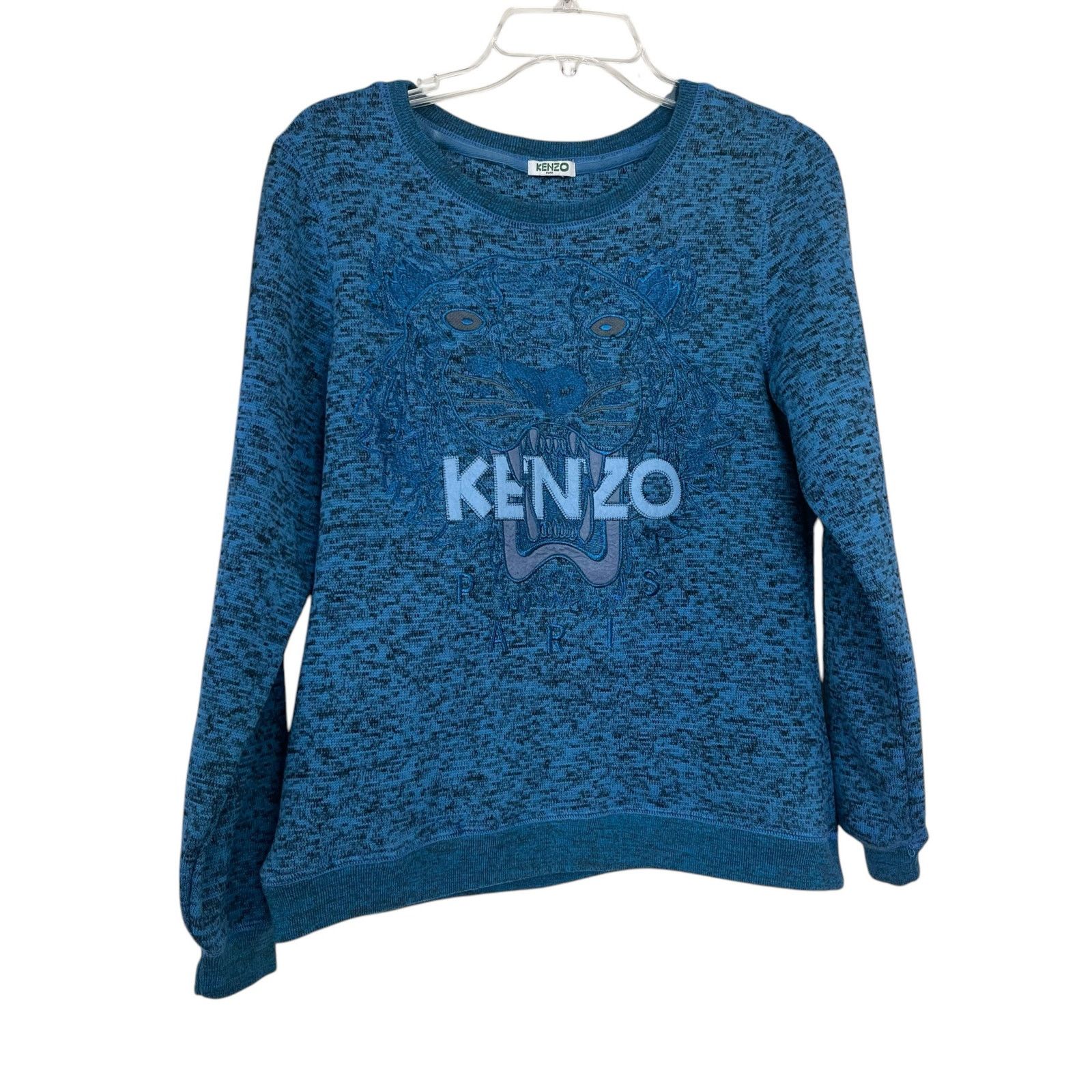 Kenzo Kenzo Paris Blue Speckled Tiger Jumper Sweatshirt Sweater Size US XS / EU 42 / 0 - 4 Thumbnail