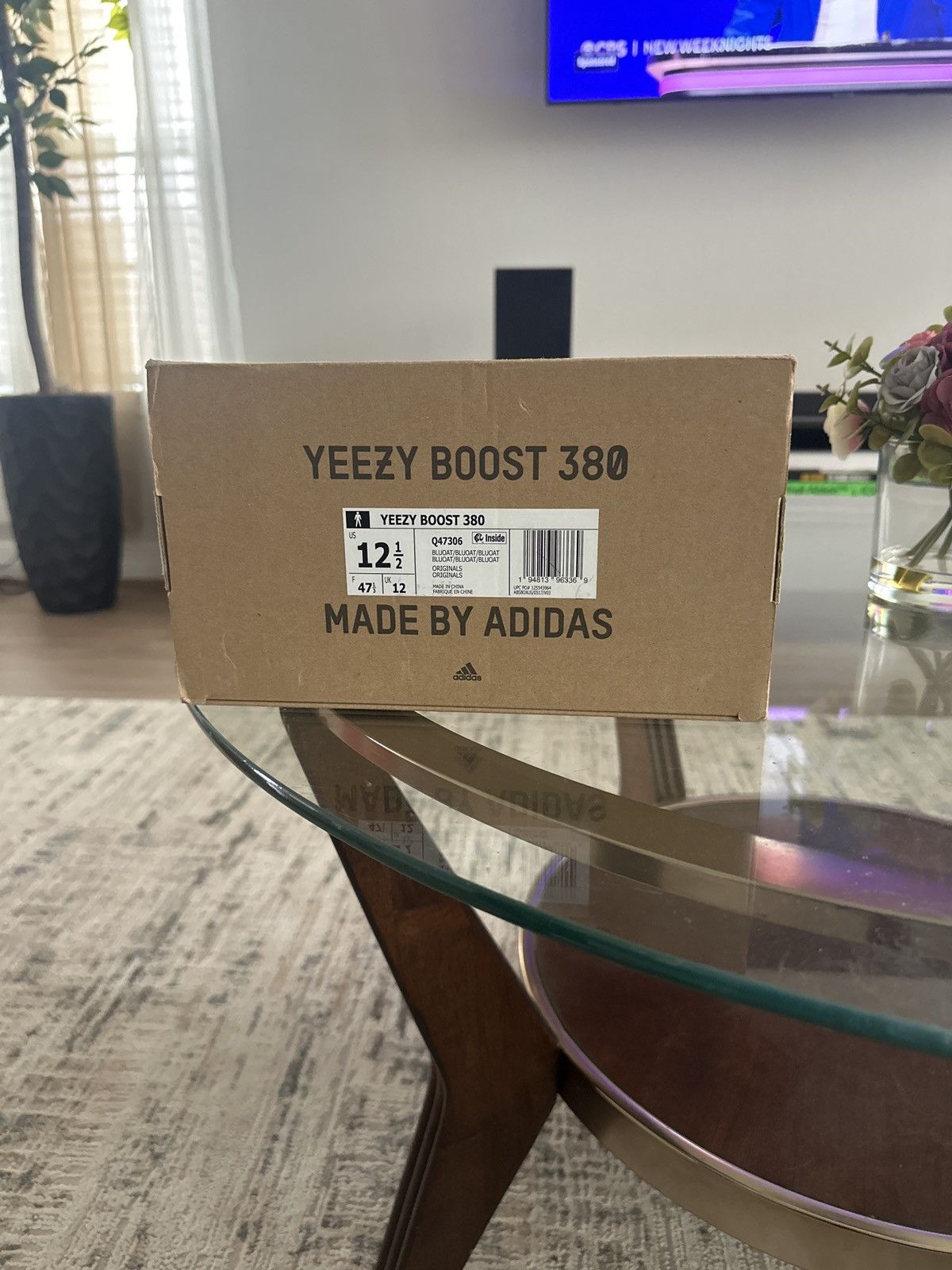 Adidas × Kanye West Yeezy Boost 380 ‘Blue Oat Non-Reflective’ Size US 12.5 / EU 45-46 - 7 Thumbnail