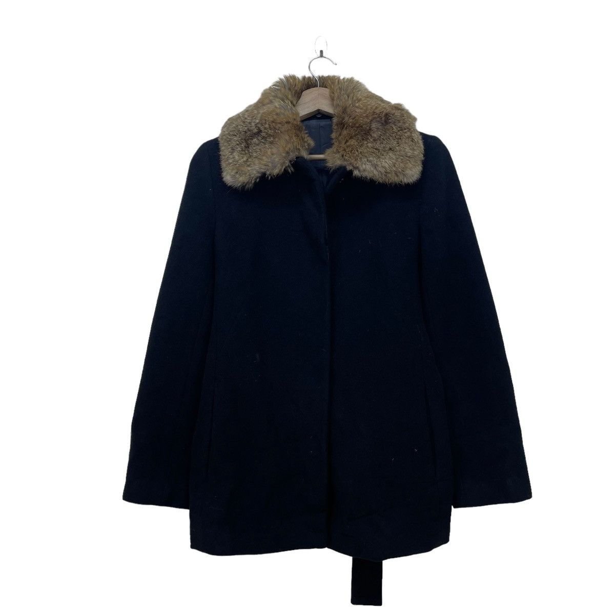 💥Ined Yohji Yamamoto Detachble Fur Astrakhan Collar Jacket