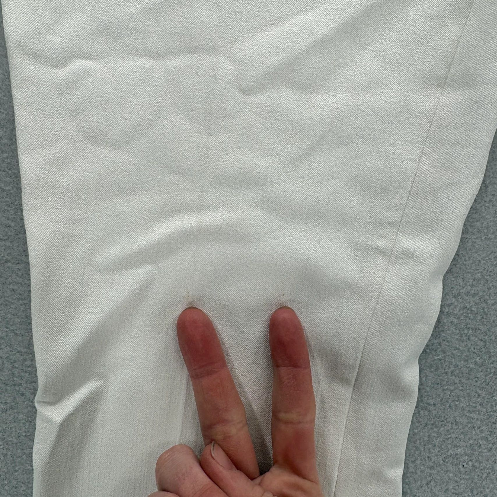 Express VINTAGE EXPRESS Crop Dress Pants Womens 6 White Straight Leg Twill Stretch NWT Size 28" / US 6 / IT 42 - 4 Thumbnail