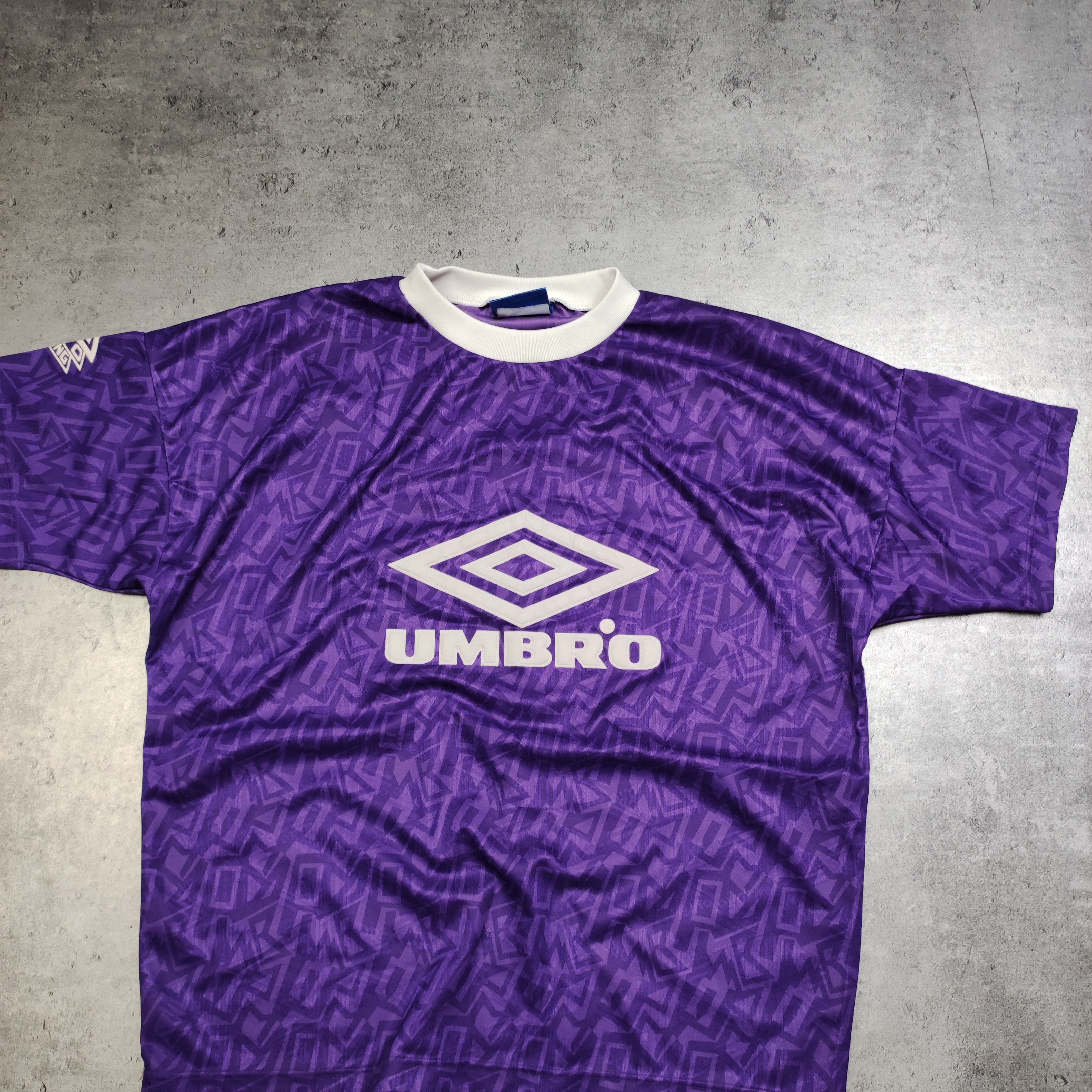 Vintage Vintage RARE 90s Umbro Purple Football Training Jersey Size US M / EU 48-50 / 2 - 2 Thumbnail