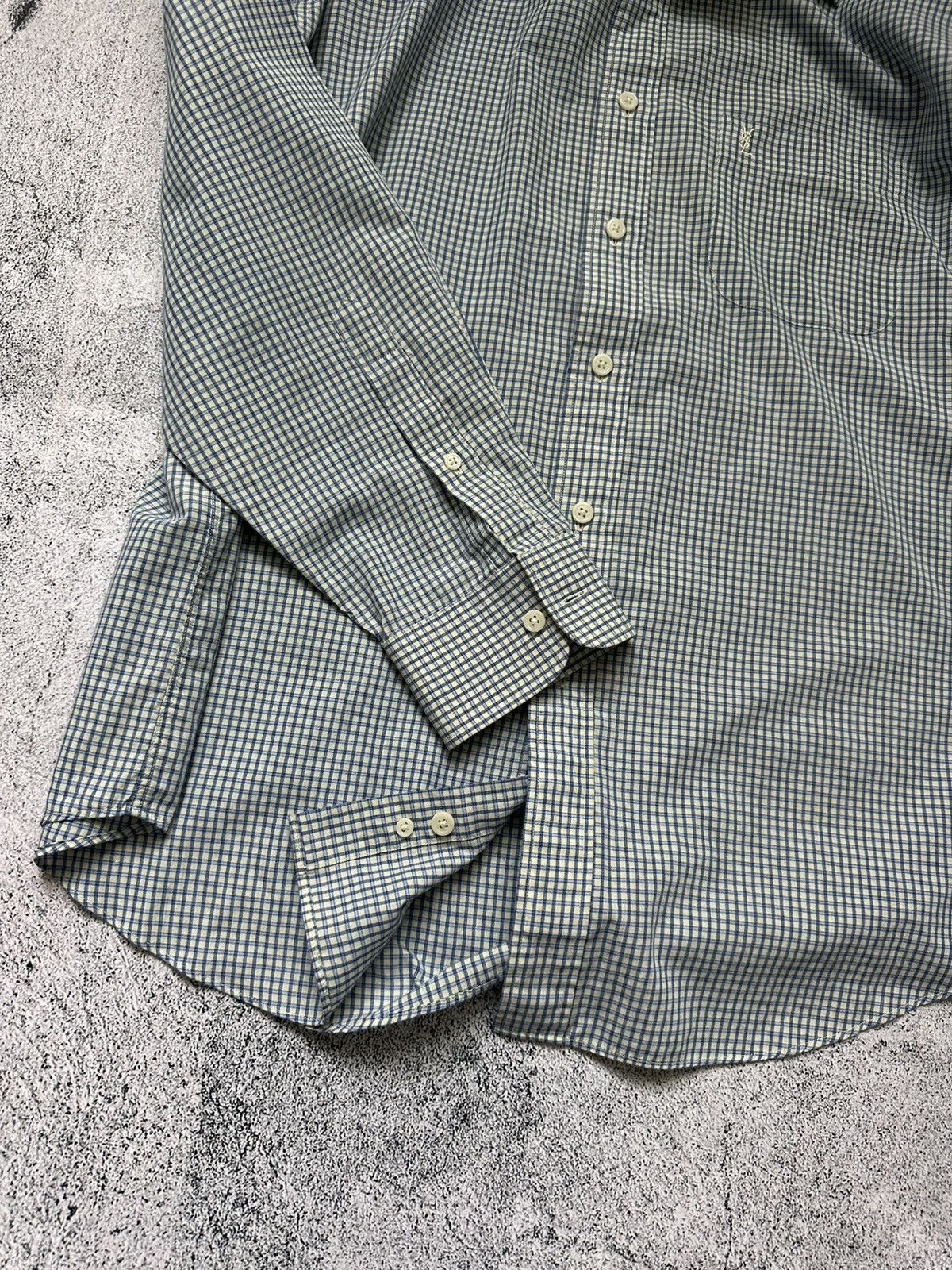 Yves Saint Laurent Yves Saint Laurent Dress Shirt Logo Size US XL / EU 56 / 4 - 8 Thumbnail