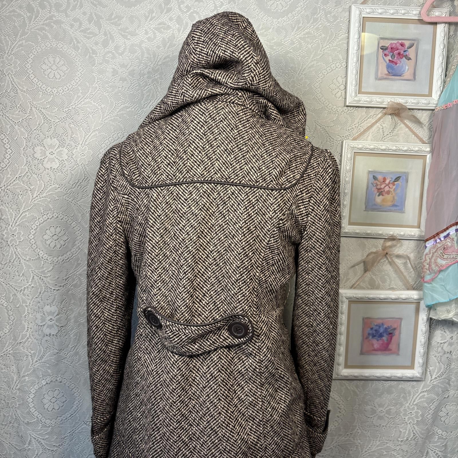Other vintage wool 2000s brown tweed coat Size M / US 6-8 / IT 42-44 - 4 Thumbnail