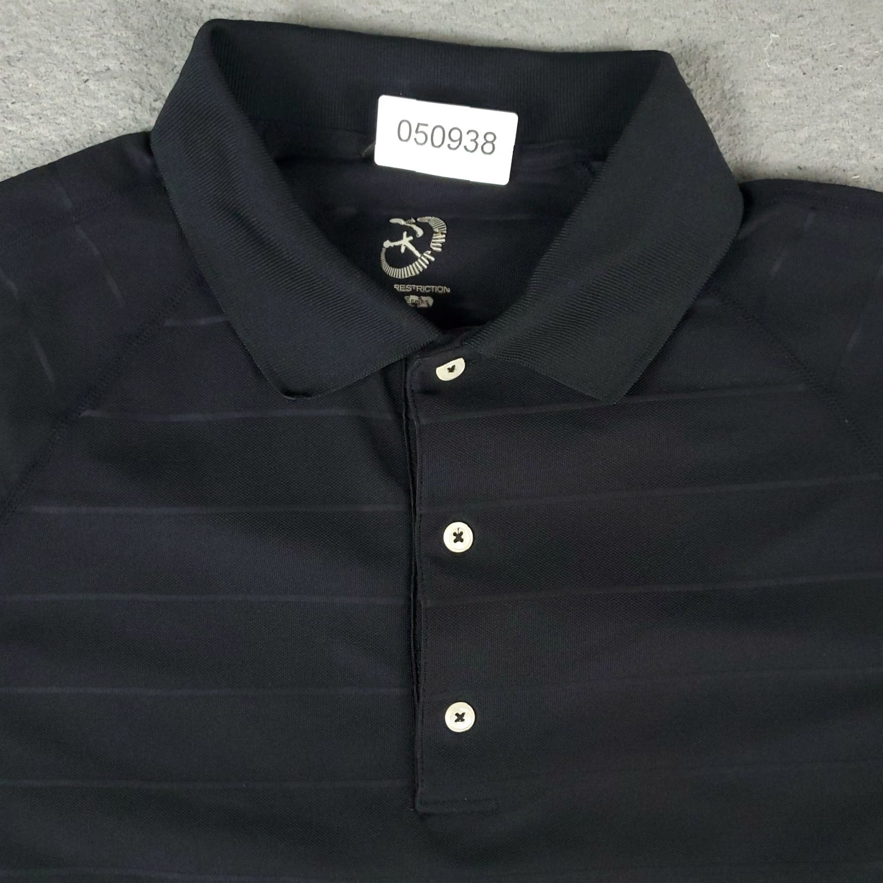 Vintage Zero Restriction Polo Shirt Mens Size Medium Black Striped Casual Short Sleeve Polo Mens Regular Black Stripe Series Size US M / EU 48-50 / 2 - 2 Thumbnail
