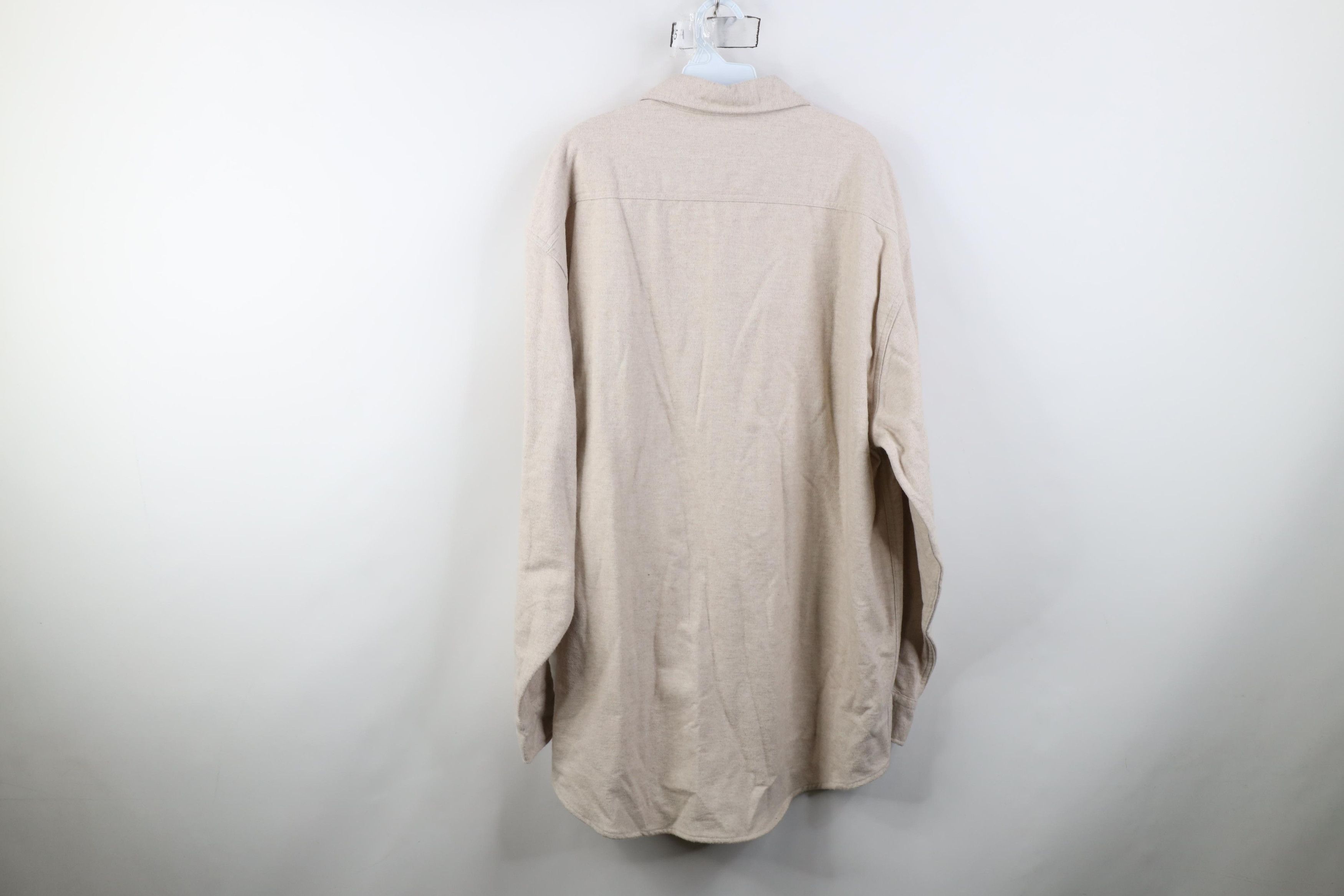 Vintage Vintage 90s Streetwear Chamois Cloth Button Shirt Beige Size US XL / EU 56 / 4 - 10 Thumbnail