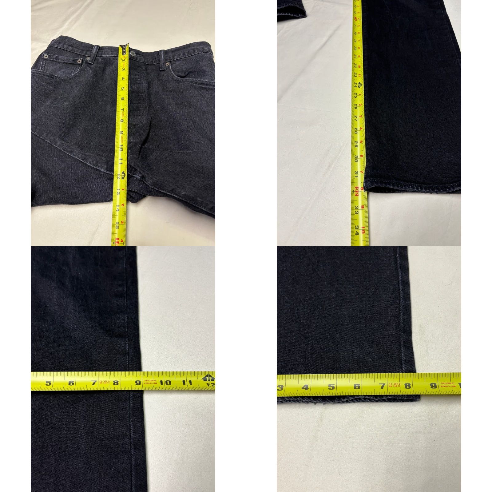 Vintage VINTAGE Levi Strauss 501 Black Button Fly Straight Leg Jeans Mens W38 L34 Size US 34 / EU 50 - 9 Thumbnail