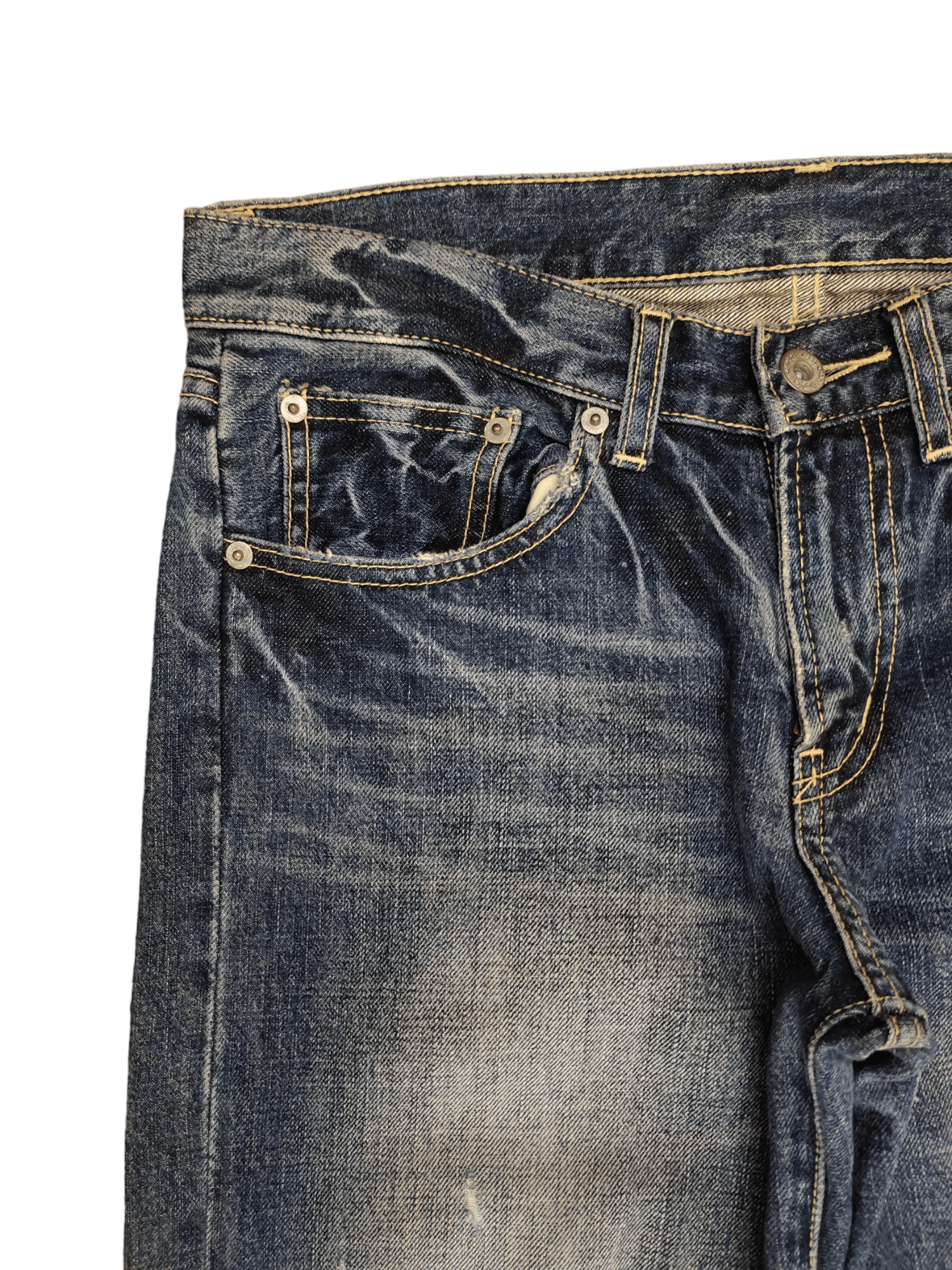 KOJIMA GENES Karakoto Kojima Distress Faded Jeans Undercover Style Y2k Size US 32 / EU 48 - 4 Thumbnail