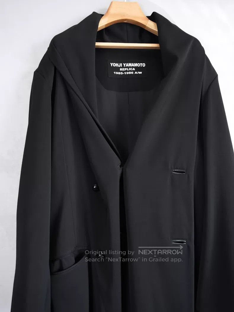 Yohji Yamamoto Yohji Yamamoto 85AW wool coat with walnut buttons and shaw Size US L / EU 52-54 / 3 - 7 Thumbnail