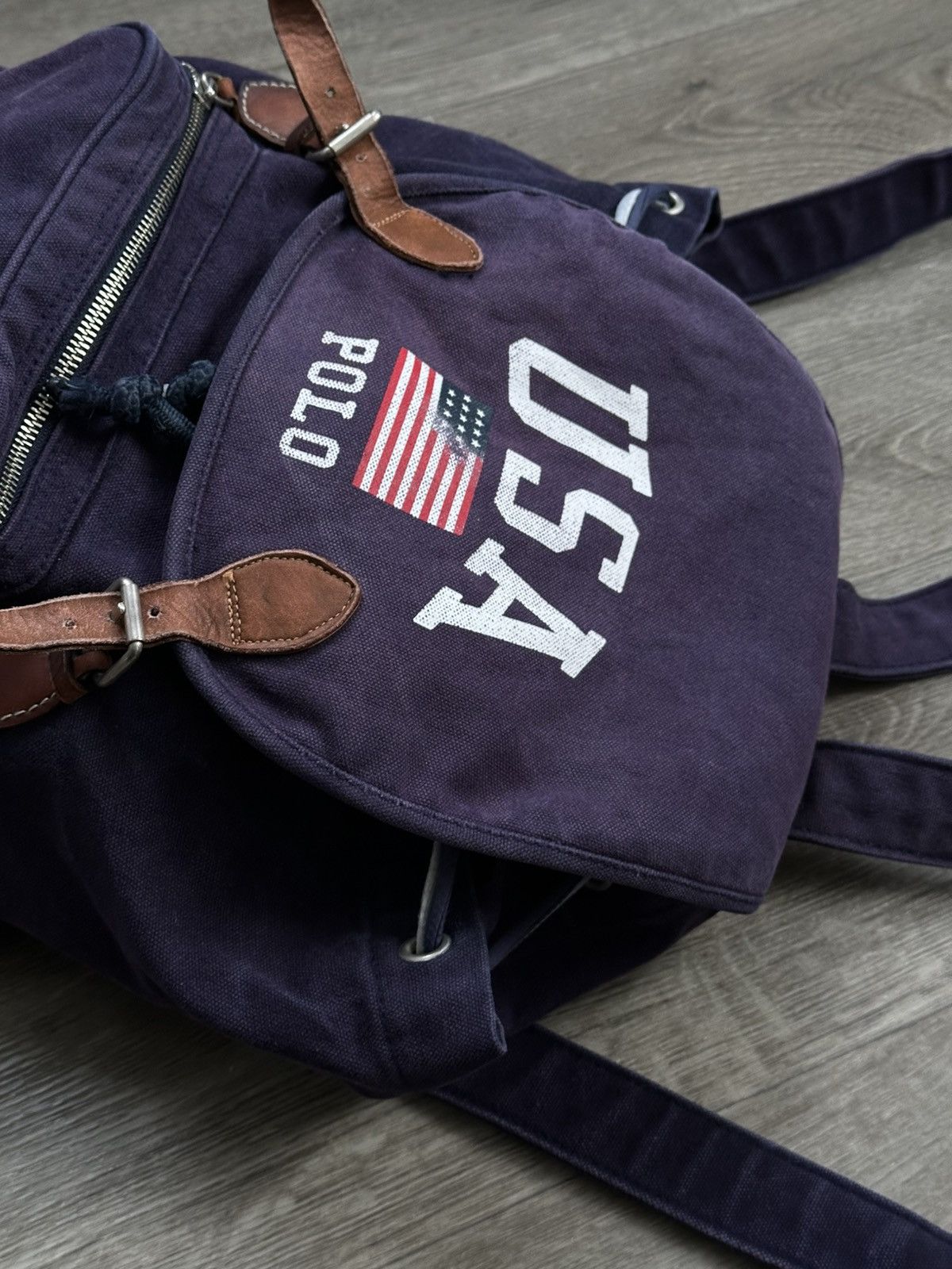 Polo Ralph Lauren 🫧POLO RALPH LAUREN 90s VINTAGE CANVAS BACKPACK VERY RARE Size ONE SIZE - 5 Thumbnail