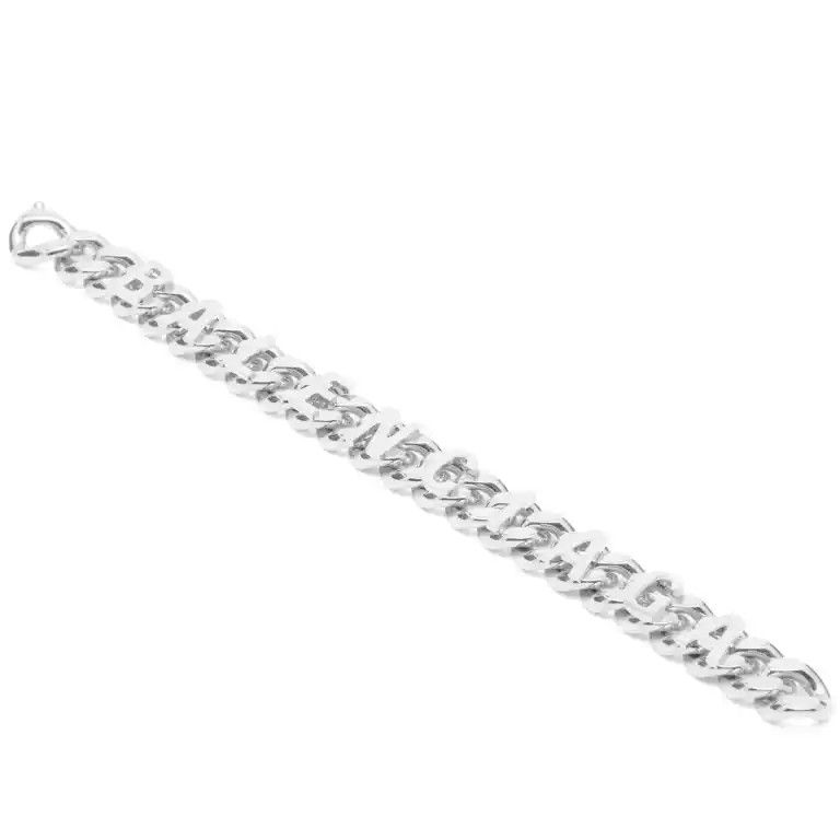 Balenciaga o1srvl11e0825 Size: OS / Chain Logo Bracelet in Silver Size ONE SIZE - 3 Thumbnail