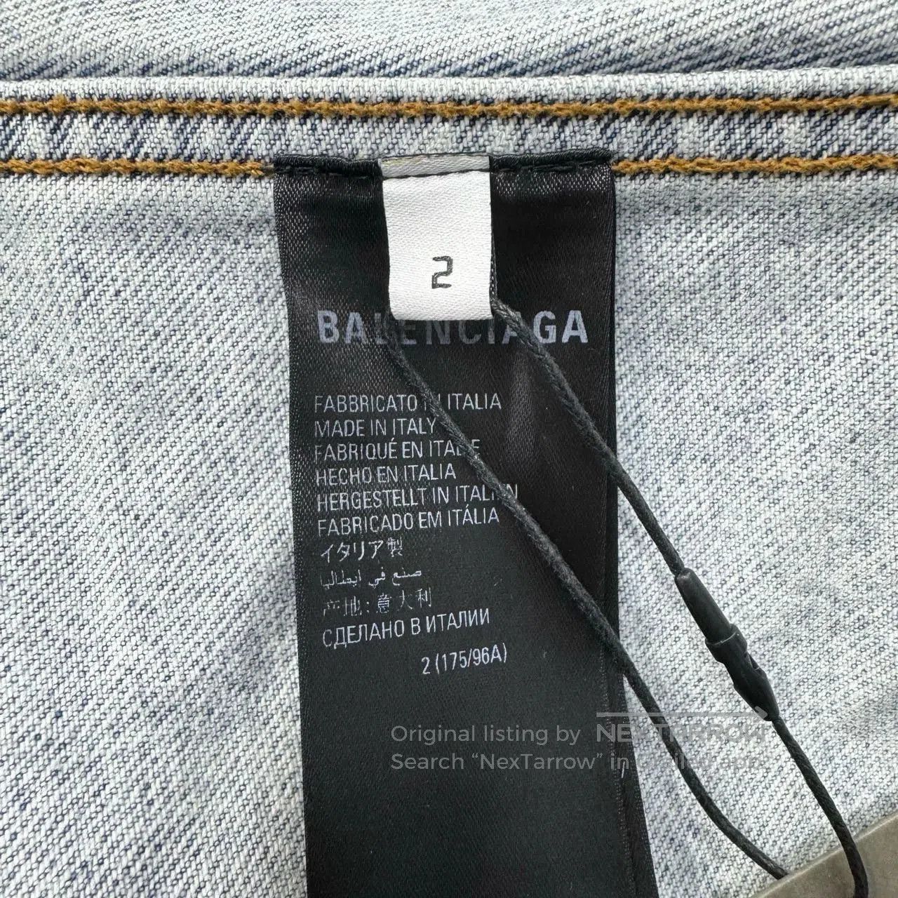 Balenciaga balenciaga twisted sleeve denim jacket. Size US S / EU 44-46 / 1 - 5 Thumbnail