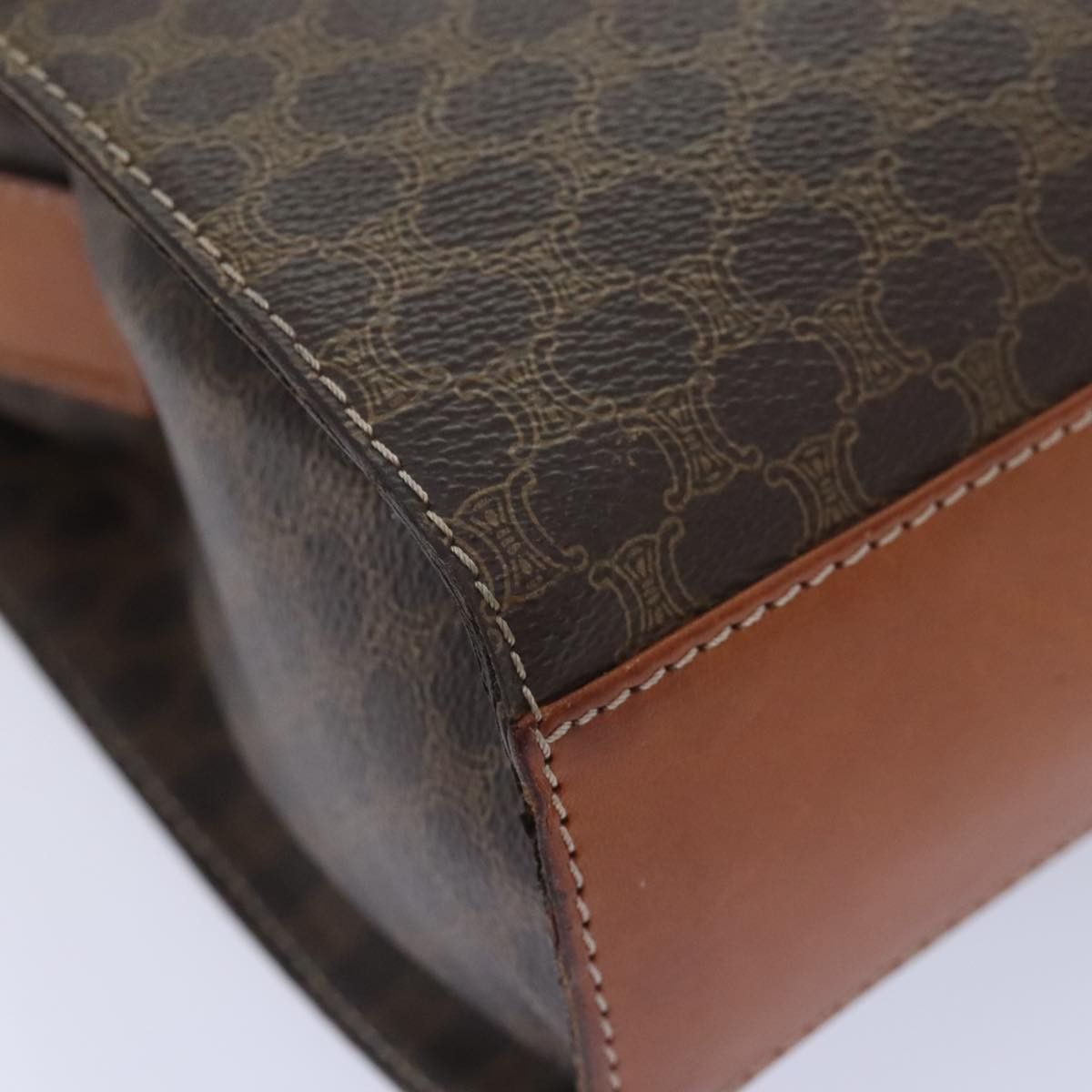 Celine CELINE Macadam Canvas Shoulder Bag Pvc Leather Brown Size ONE SIZE - 15 Thumbnail