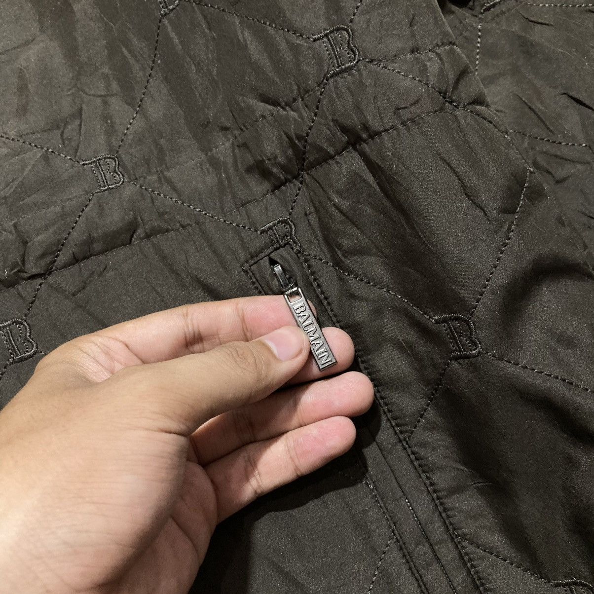 Balmain Balmain Paris Monogram Quilted Jacket Dark Brown Luxury Size US XXL / EU 58 / 5 - 10 Thumbnail